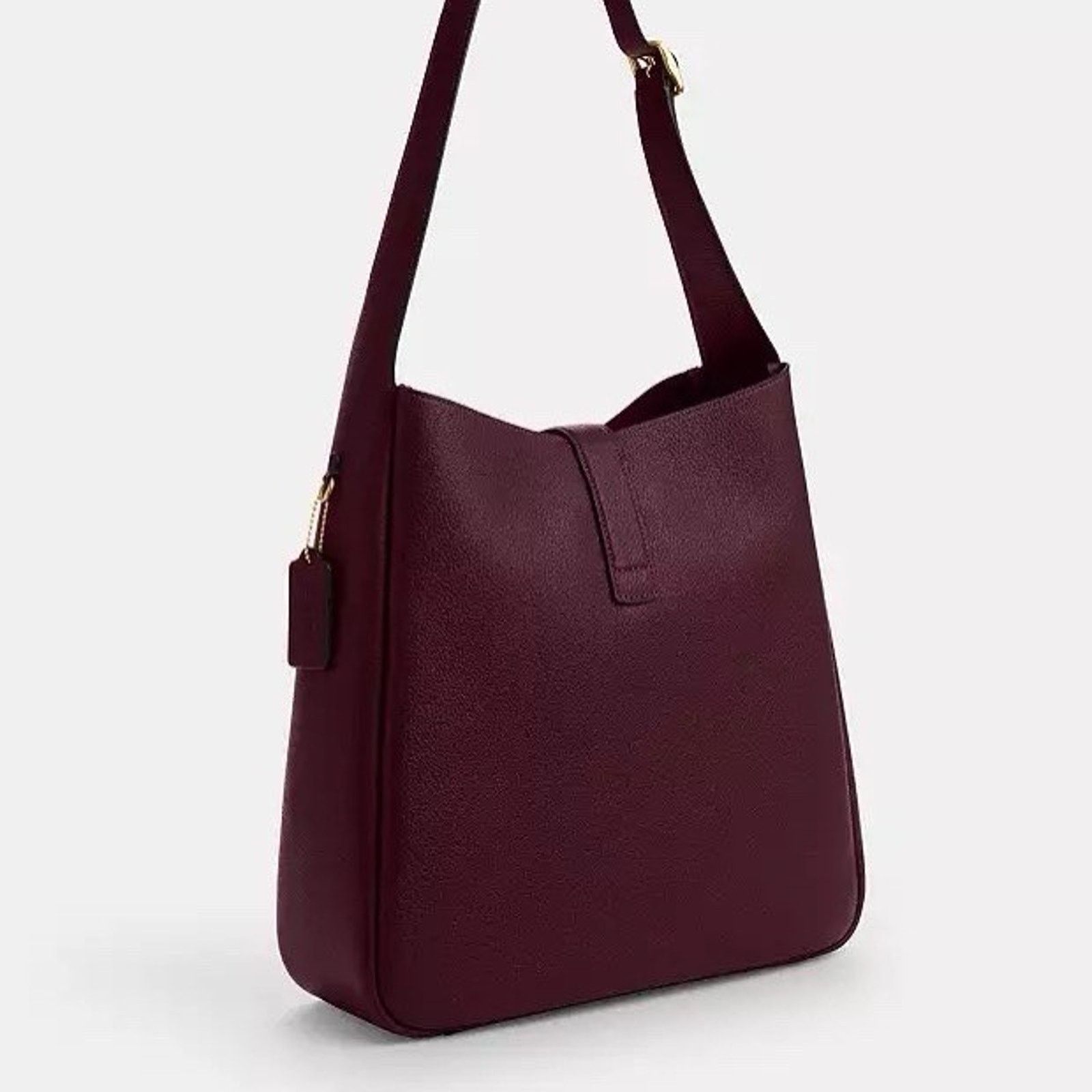 Coach NWT COACH Hadley Large Shoulder Bag CCD65 Dark Wine Size ONE SIZE - 9 Thumbnail
