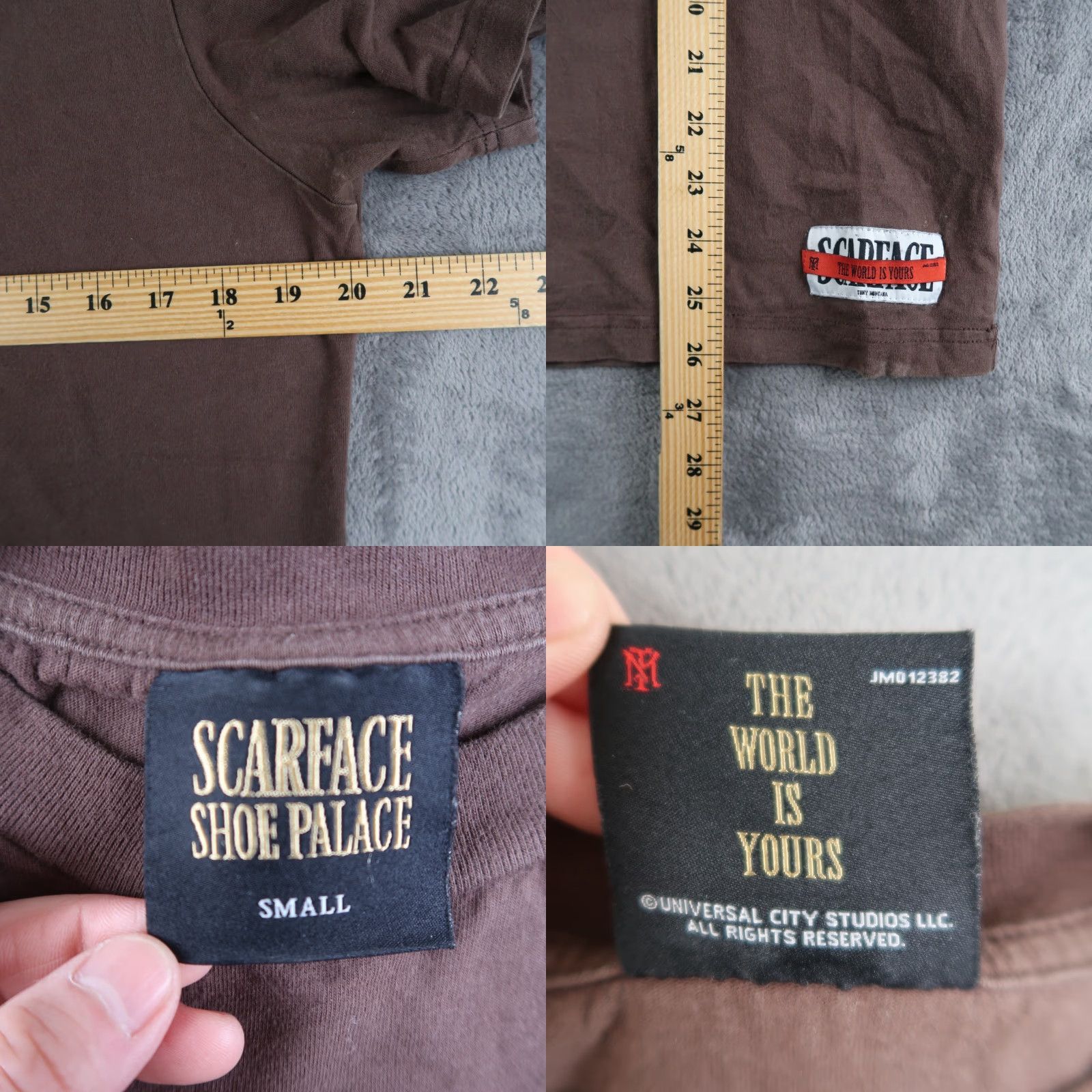 Palace Scarface T-Shirt Mens Shirt S Brown Graphic Print Scarface Tony Montana Movie Vintage No Size US S / EU 44-46 / 1 - 8 Thumbnail