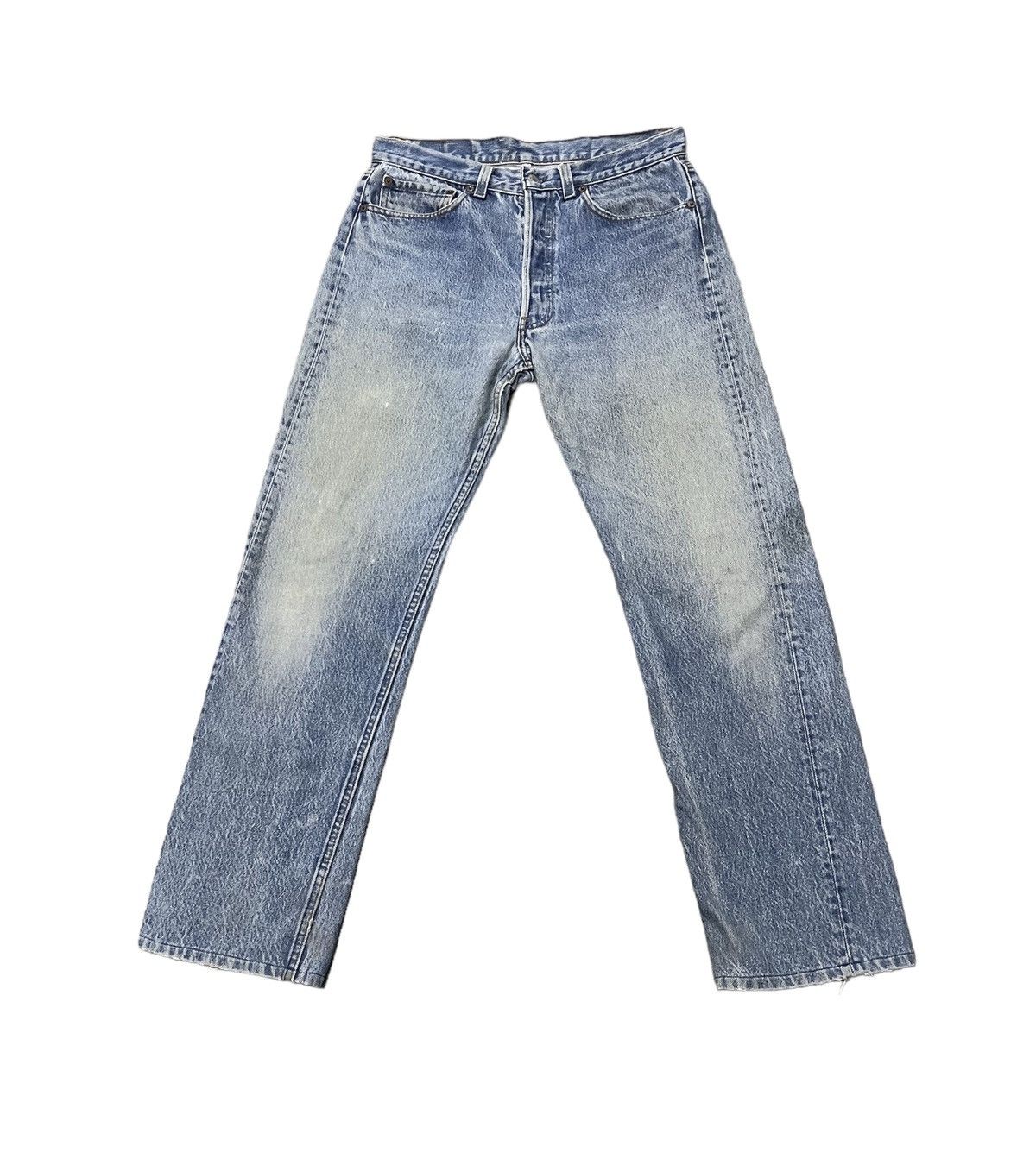Levi's Vintage 501xx light wash distressed denim Size US 31 - 1 Thumbnail
