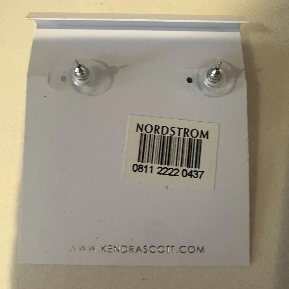 Kendra Scott Kendra Scott Tessa Slate Gray Cat’s Eye Silver Stud Earrings Size ONE SIZE - 5 Thumbnail