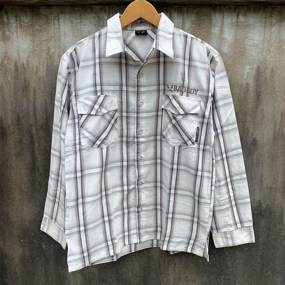 Japanese Brand VINTAGE Y2K BADBOY SLEEVE BUTTON UP SHIRT Size US M / EU 48-50 / 2 - 10 Thumbnail
