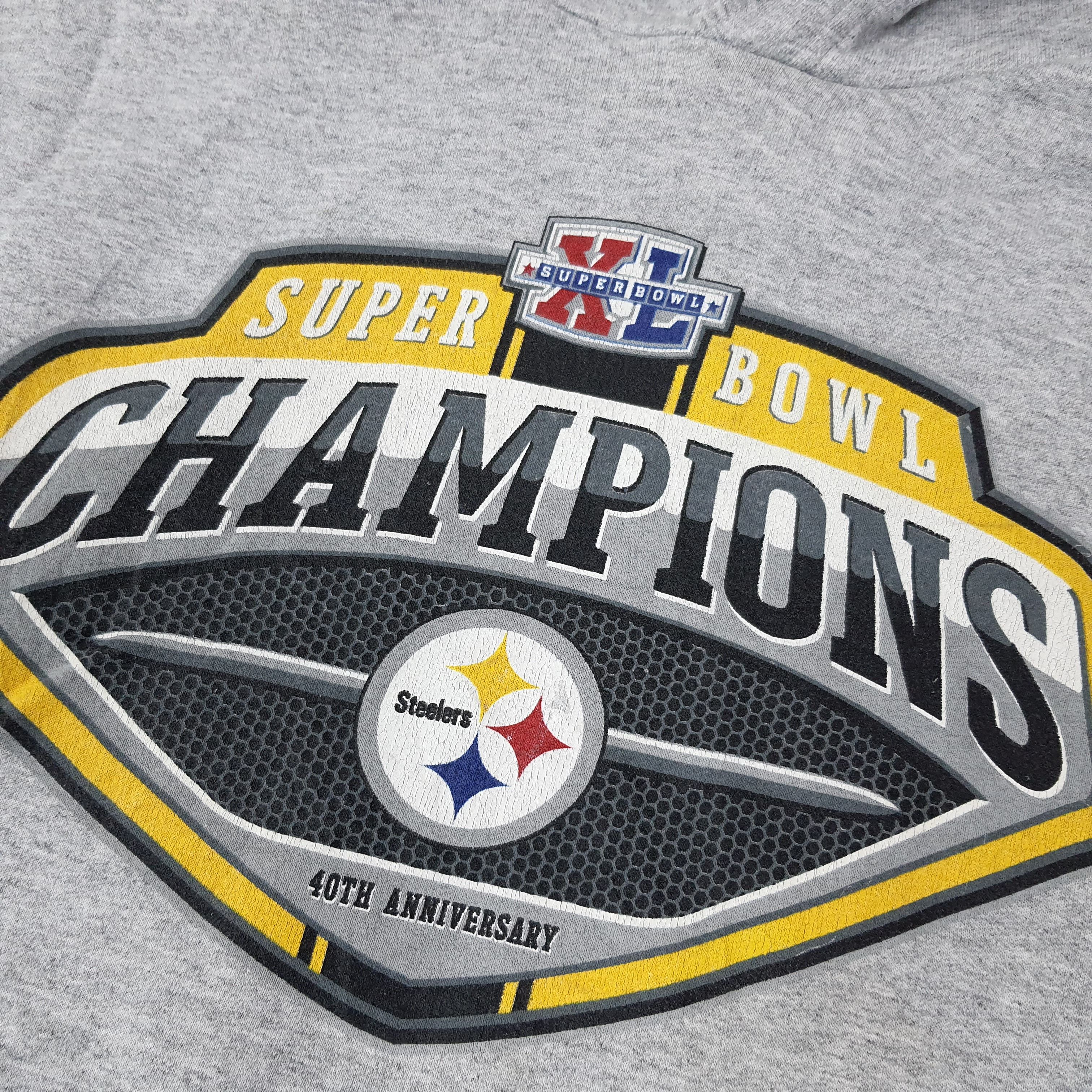 Reebok Vintage Reebok Steelers Super Bowl Champion Hoodie C262N25 Size US L / EU 52-54 / 3 - 3 Thumbnail