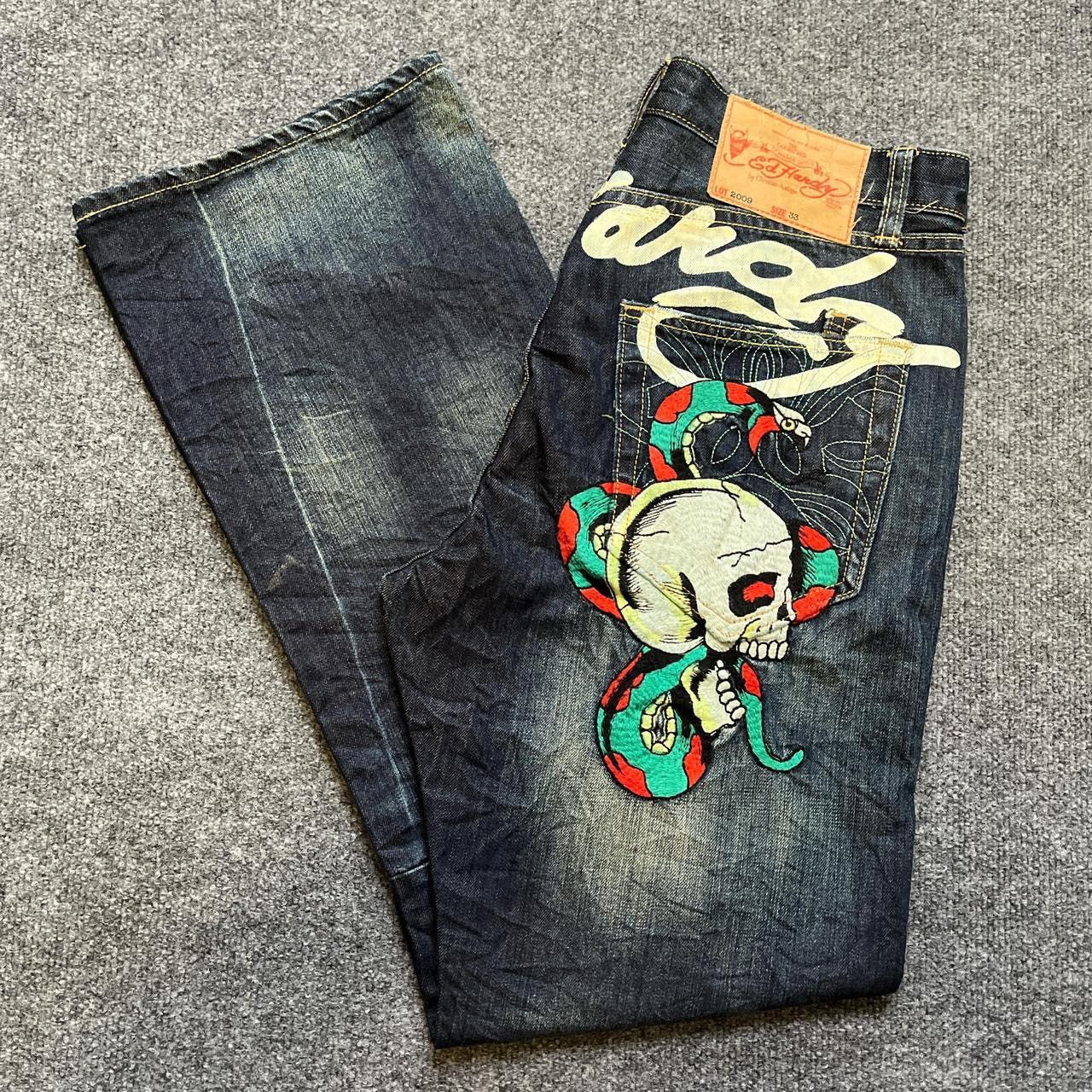 Y2K Ed Hardy Denim Jeans