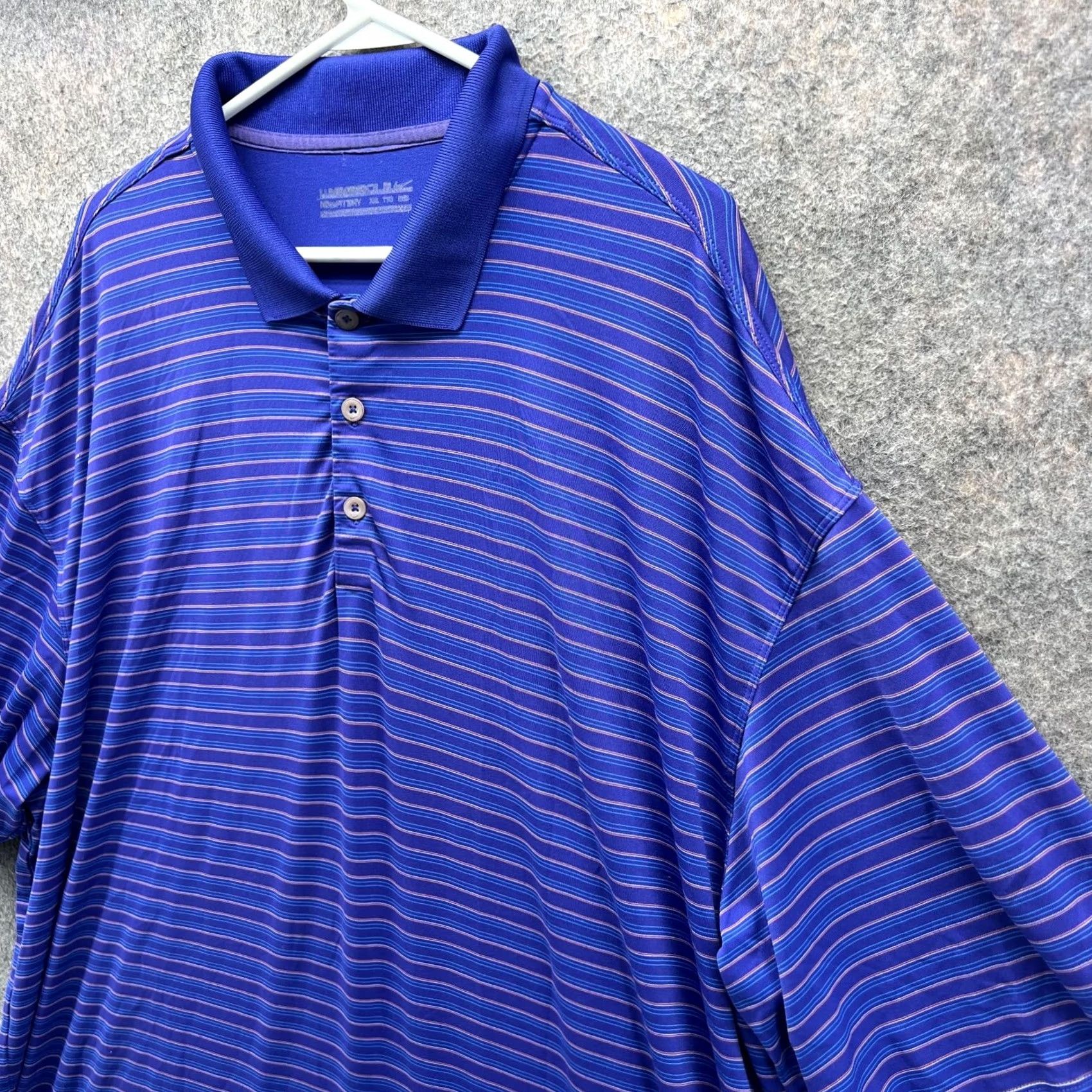 Nike VINTAGE Nike Polo Shirt Mens XXL Purple Striped Dri-Fit Golf Polyester Shaped Athletic Fit Shirt Sports Casual Size US XXL / EU 58 / 5 - 5 Thumbnail
