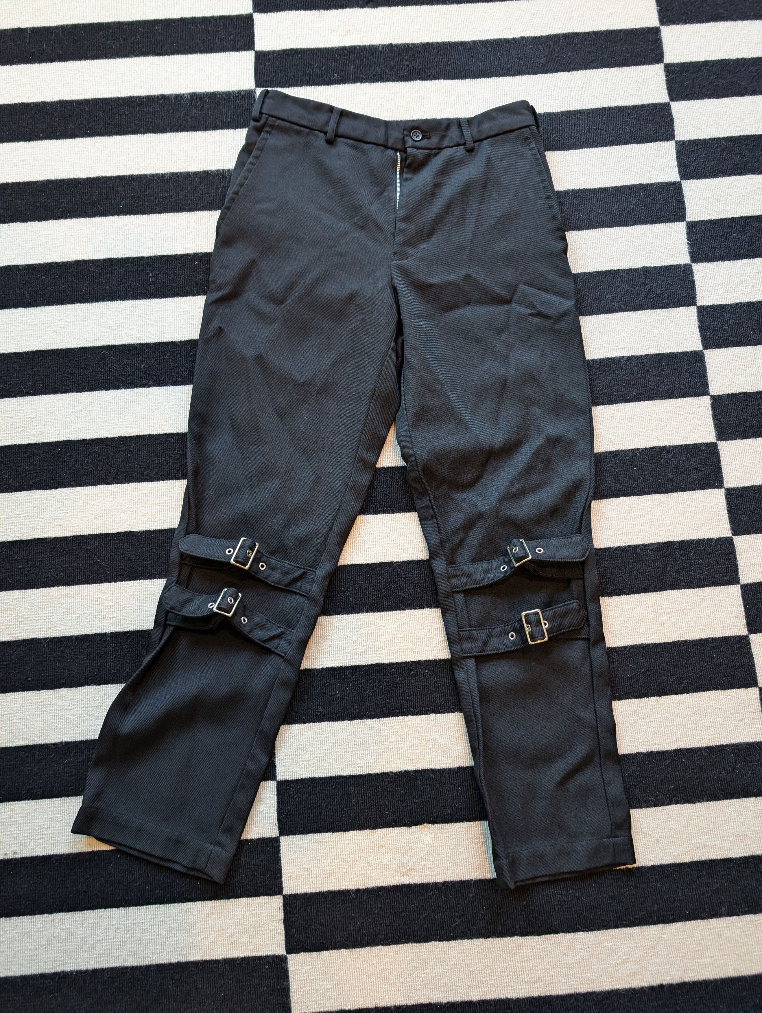 Comme des Garcons Black Buckled Bondage Trousers Size US 30 / EU 46 - 1 Thumbnail