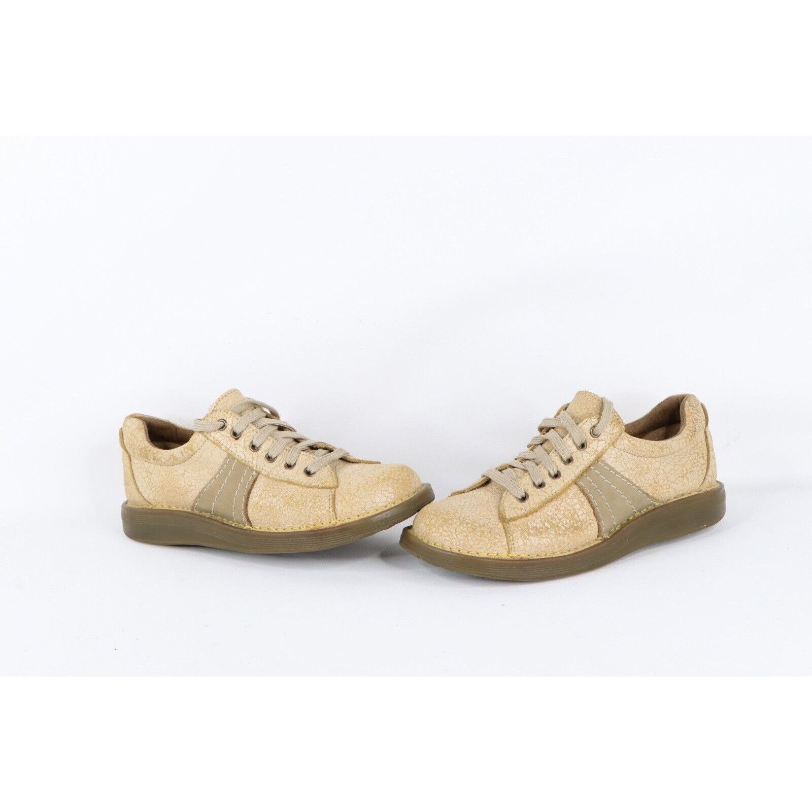 image of 90's Dr Martens Goth Platform Leather Bowling Shoes in Beige, Women's (Size 6)