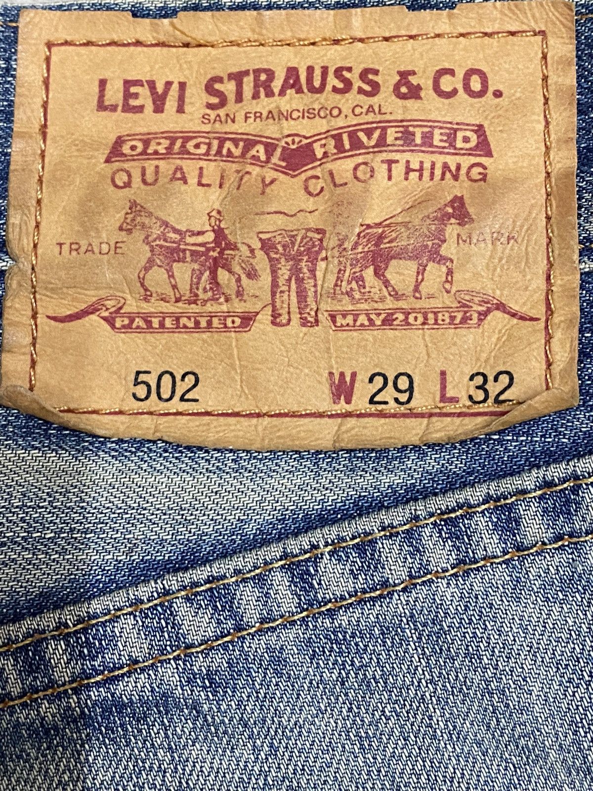 Levi's Vintage Levis 502 Mud Wash Distressed Loose Jeans Size US 31 - 20 Thumbnail