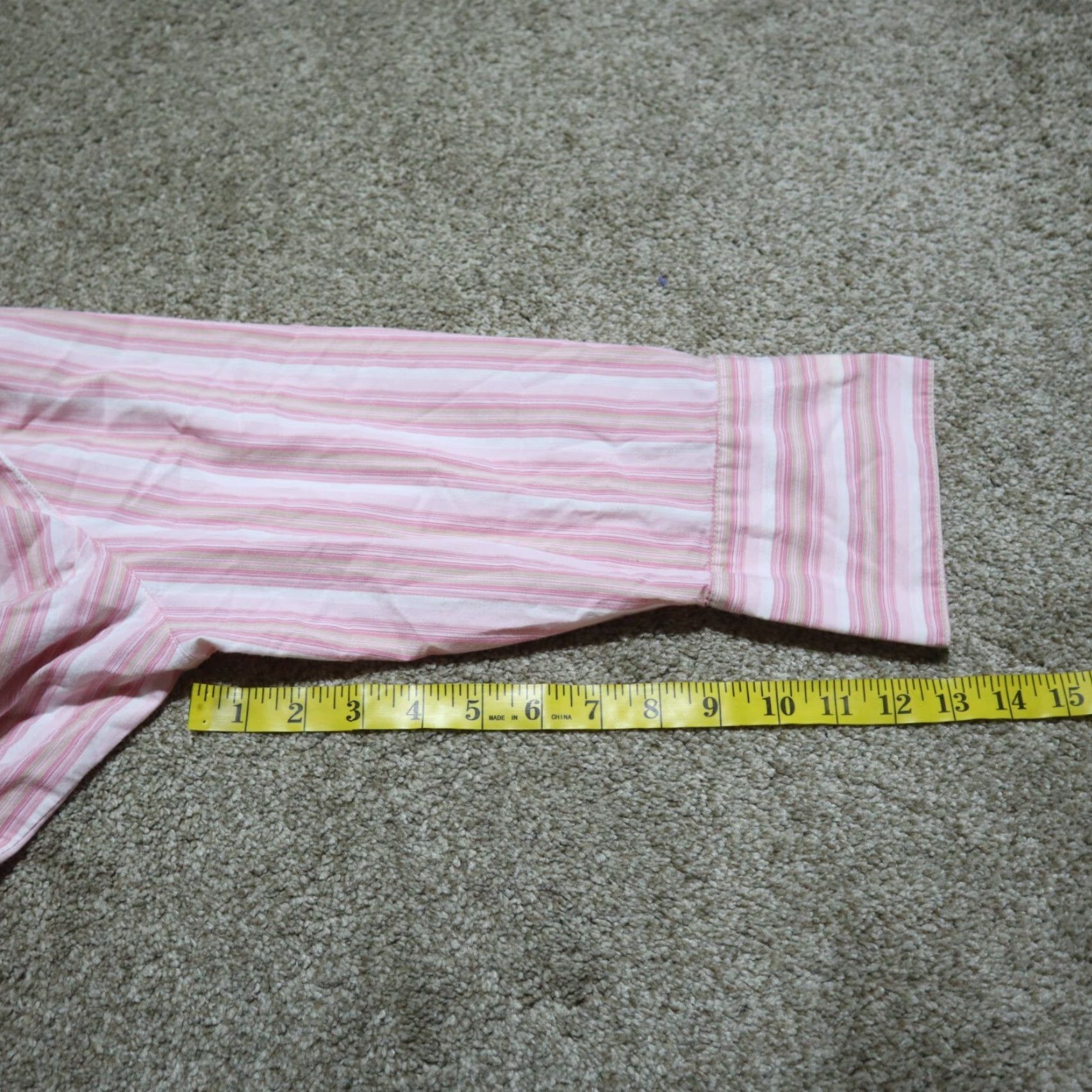Merona Merona Shirt Pink Striped 3/4 Sleeve Button Up Women's XL Blouse Top Stretch Casual Size XL / US 12-14 / IT 48-50 - 7 Thumbnail