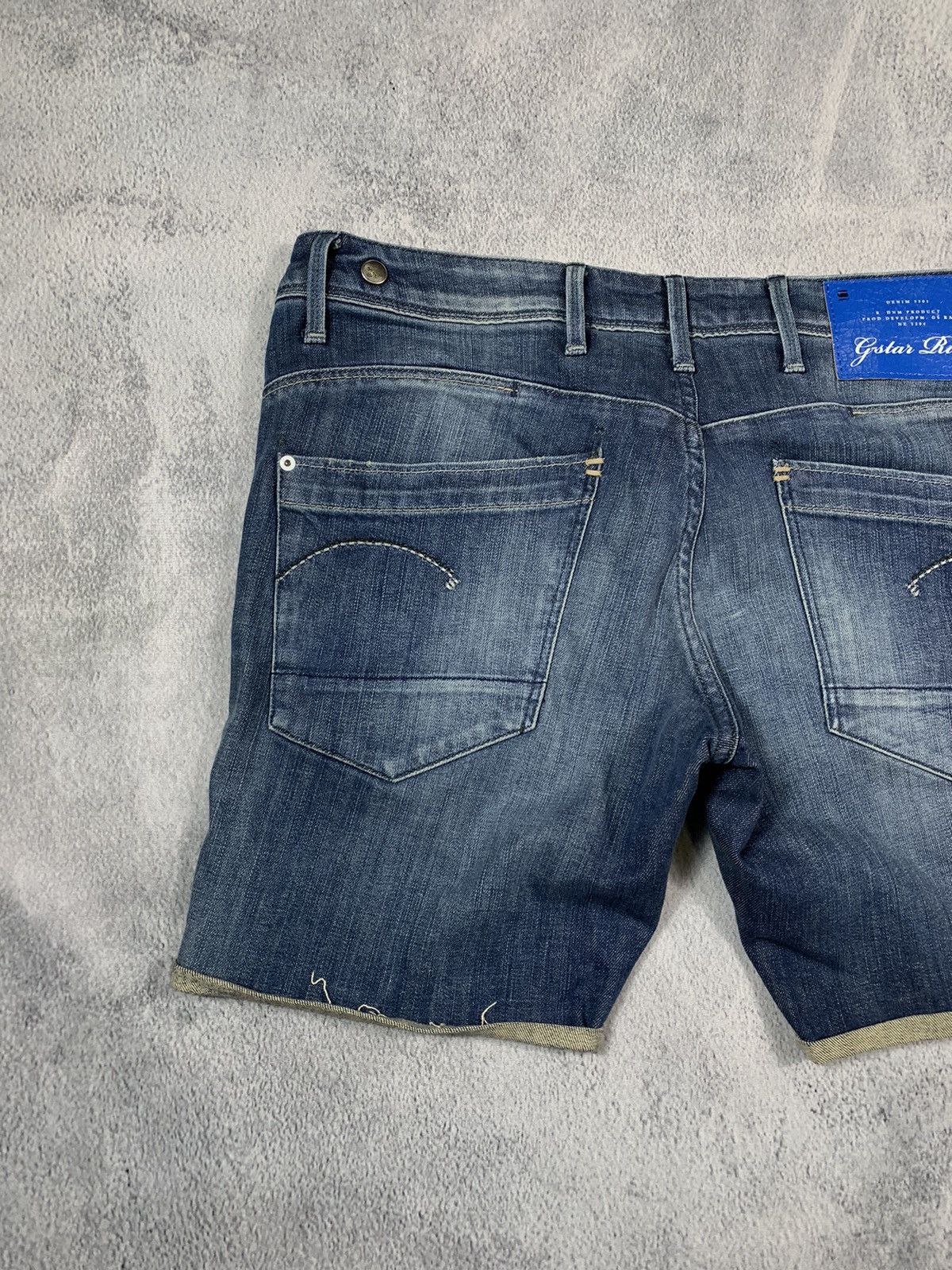 G-Star × Vintage Vintage Y2K G Star denim faded shorts streetwear casual Size US 31 - 4 Thumbnail