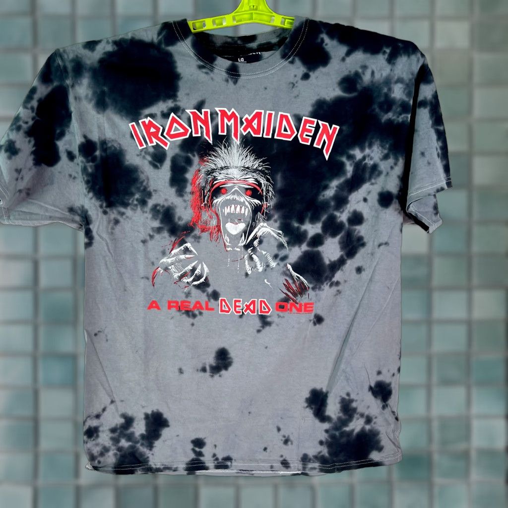 Area Iron Maiden T Shirt Mens Size Large Gray Tie Dye Short Sleeves Dead One A Real Size US L / EU 52-54 / 3 - 1 Thumbnail