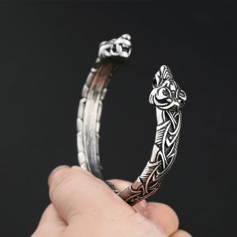 Other Classic Viking Double Tiger Head Bracelet Size ONE SIZE - 1 Thumbnail