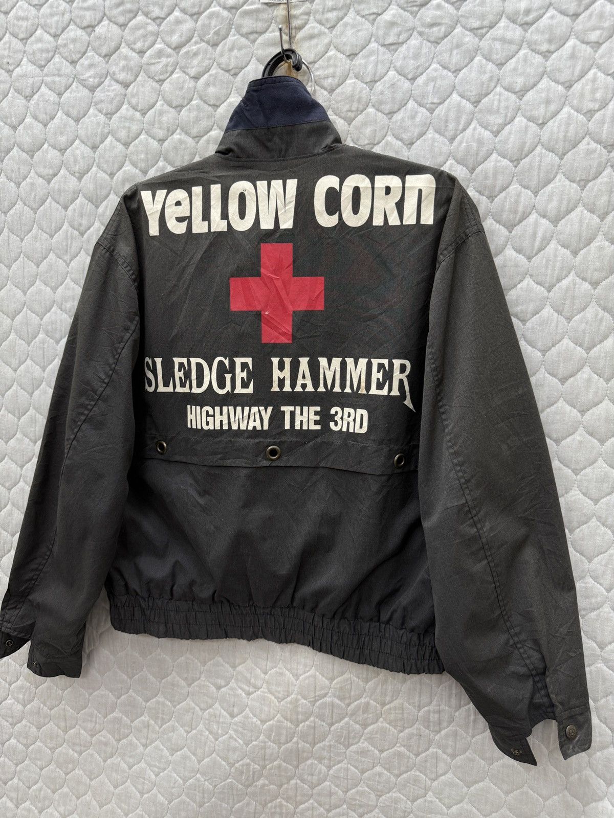 YELLOW CORN 🔥🔥🔥ARCHIVE VTG YELLOW CORN SLEDGE HAMMER RACING JACKET Size US M / EU 48-50 / 2 - 3 Thumbnail