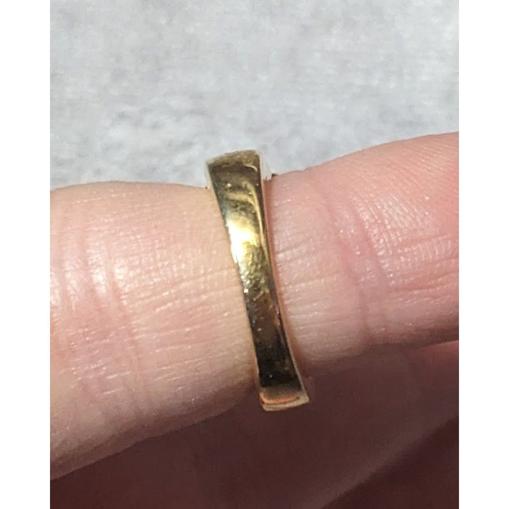 Other Glamorous Bright Gold Tone Large Three Stone Cubic Zirconia Size ONE SIZE - 9 Thumbnail
