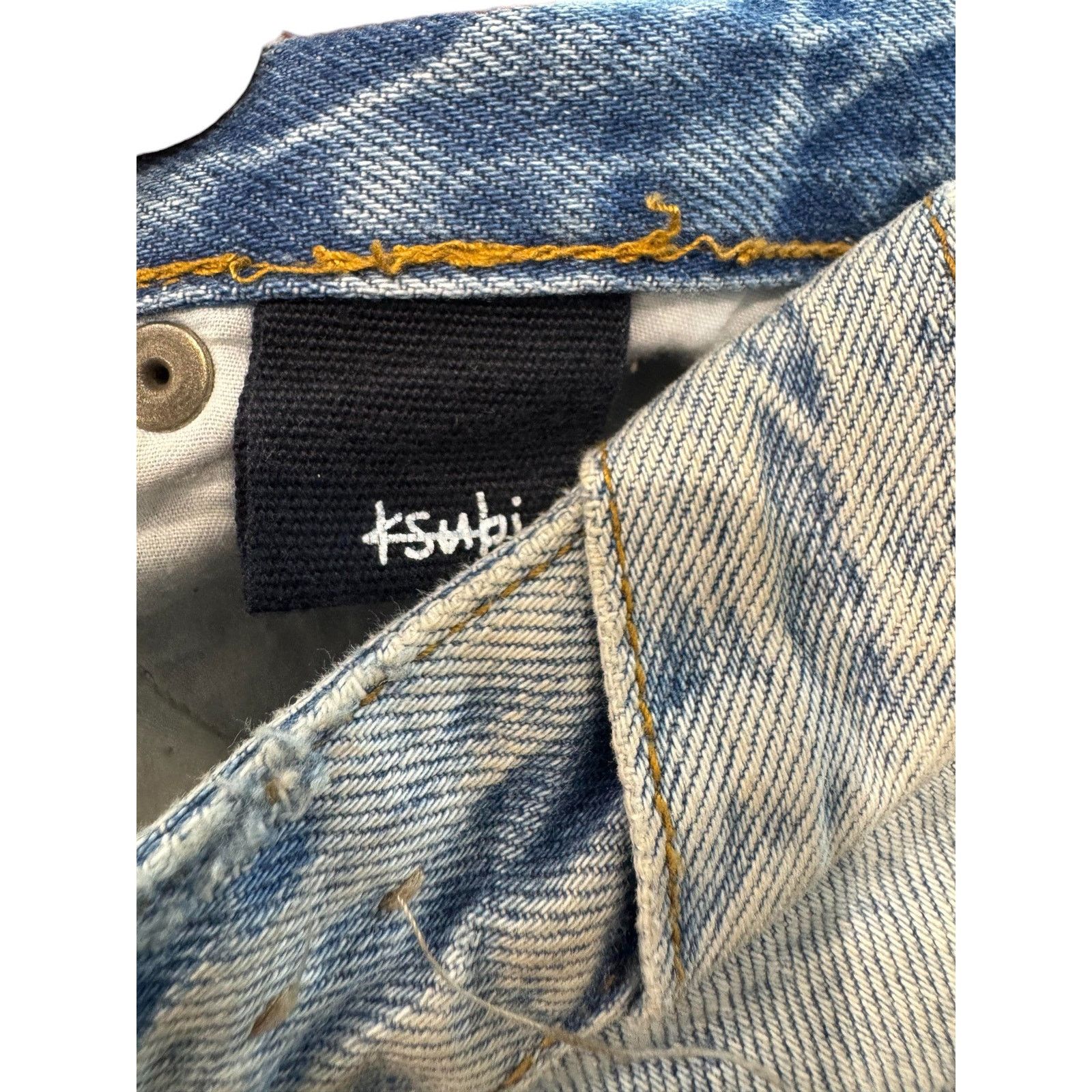 Ksubi Ksubi Light Wash Ripped Box Logo Jeans Size US 30 / EU 46 - 5 Thumbnail
