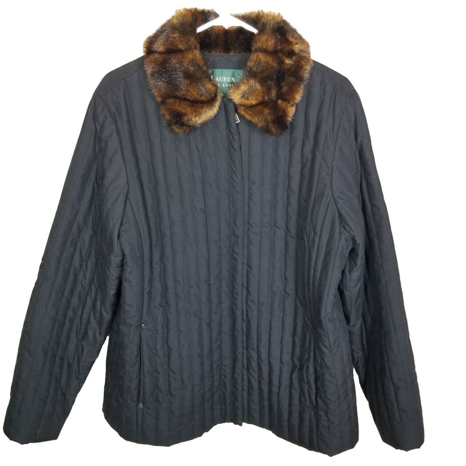 Lauren Ralph Lauren Lauren Ralph Lauren Womens Quilted Full Zip Jacket Size L Size L / US 10 / IT 46 - 1 Thumbnail