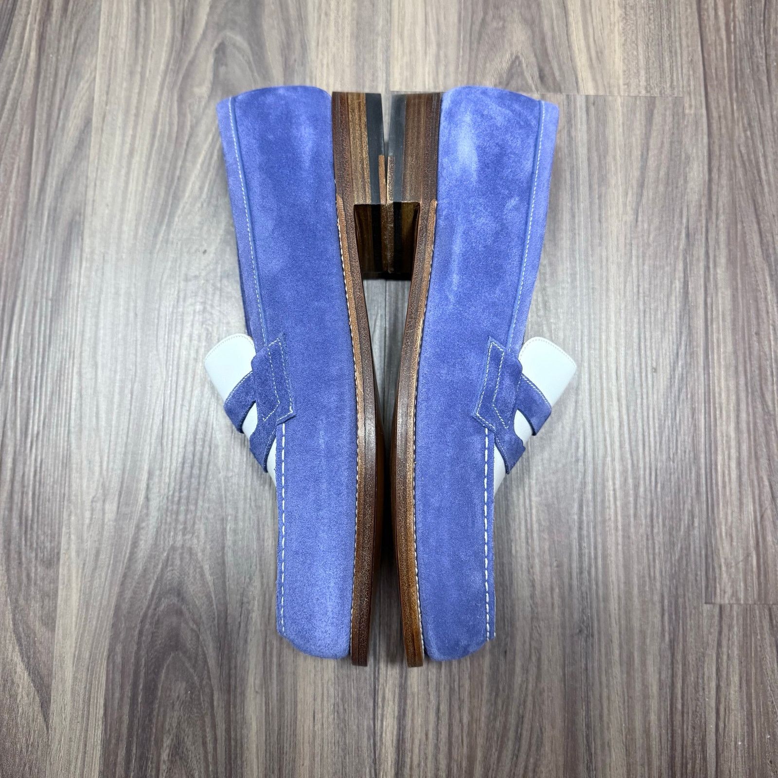 J.M. Weston JM Weston 180 Blue & White Penny Loafers Size 9.5US / 8.5UK Size US 9.5 / EU 42-43 - 6 Thumbnail