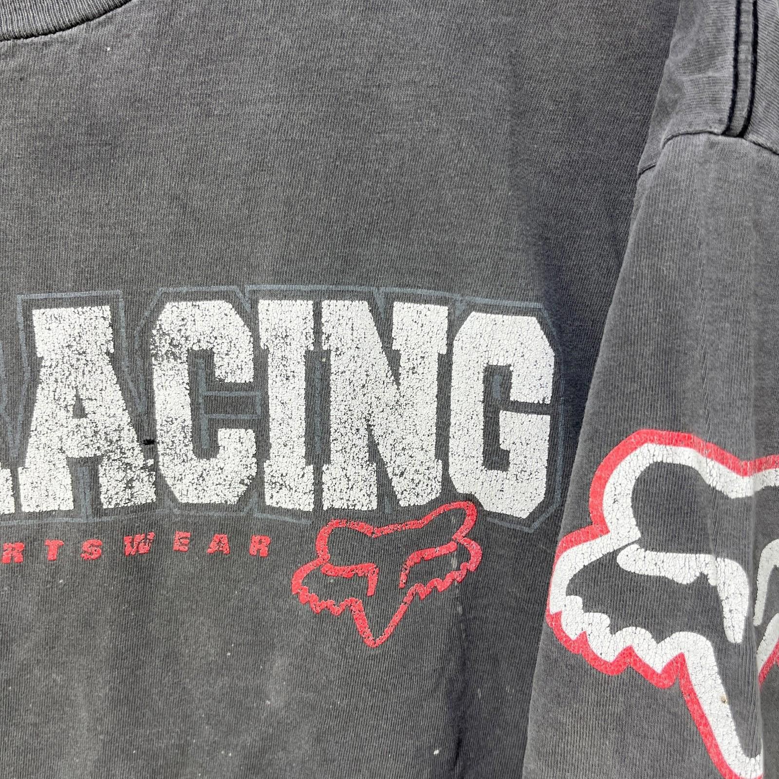 Fox Racing Vintage 90s Fox Racing Sun faded T Shirt XL Size US XL / EU 56 / 4 - 3 Thumbnail