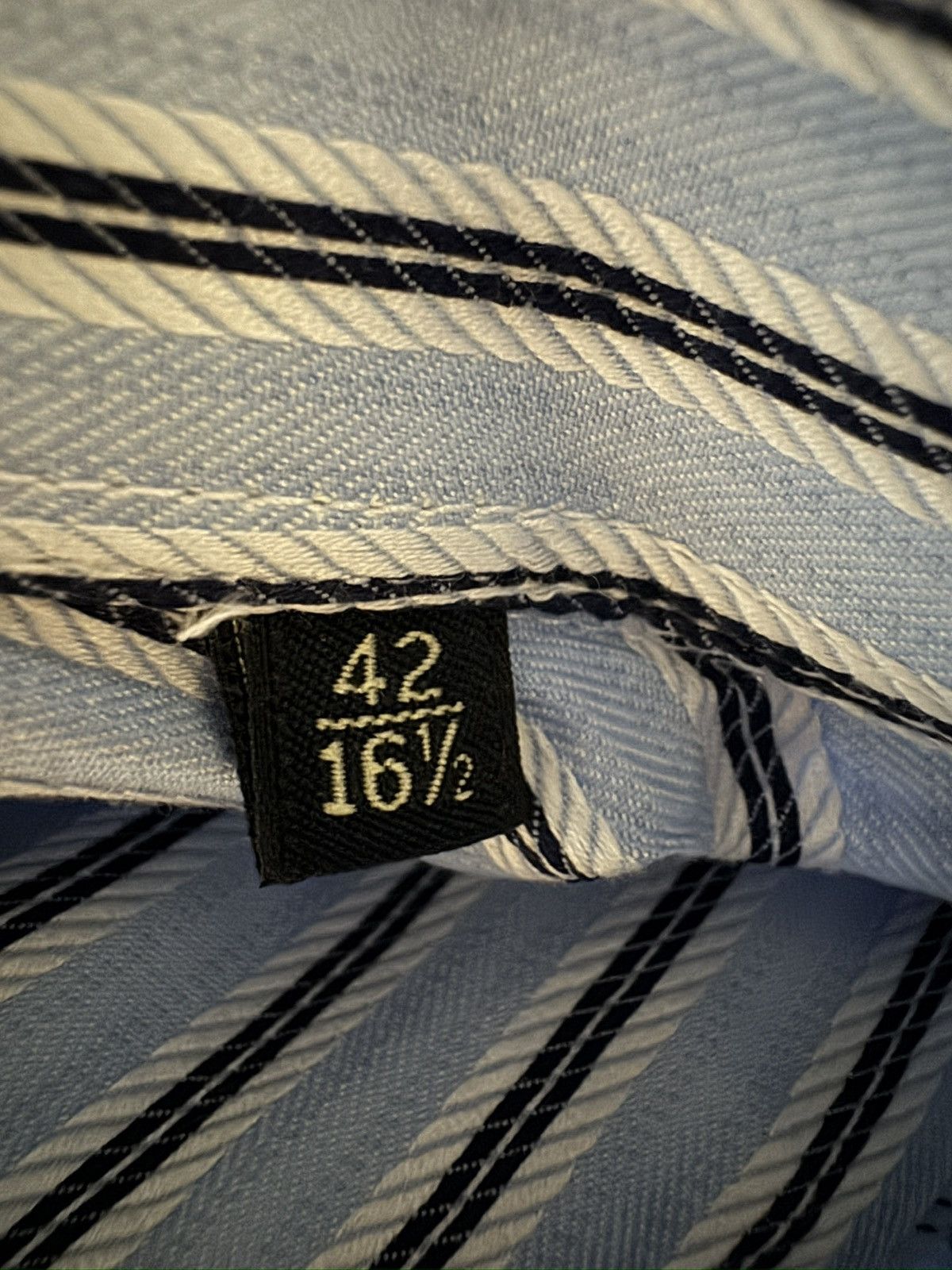 Canali CANALI Made in Italy Finely Striped French Cuff Shirt Size US XL / EU 56 / 4 - 3 Thumbnail