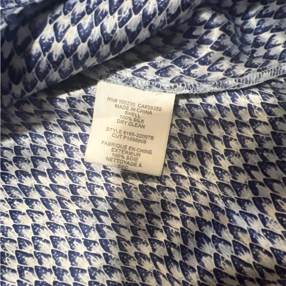 Kim Jones Joie Round Neck 3/4 Sleeves Silk Blouse Navy Blue Size XS Size XS / US 0-2 / IT 36-38 - 6 Thumbnail