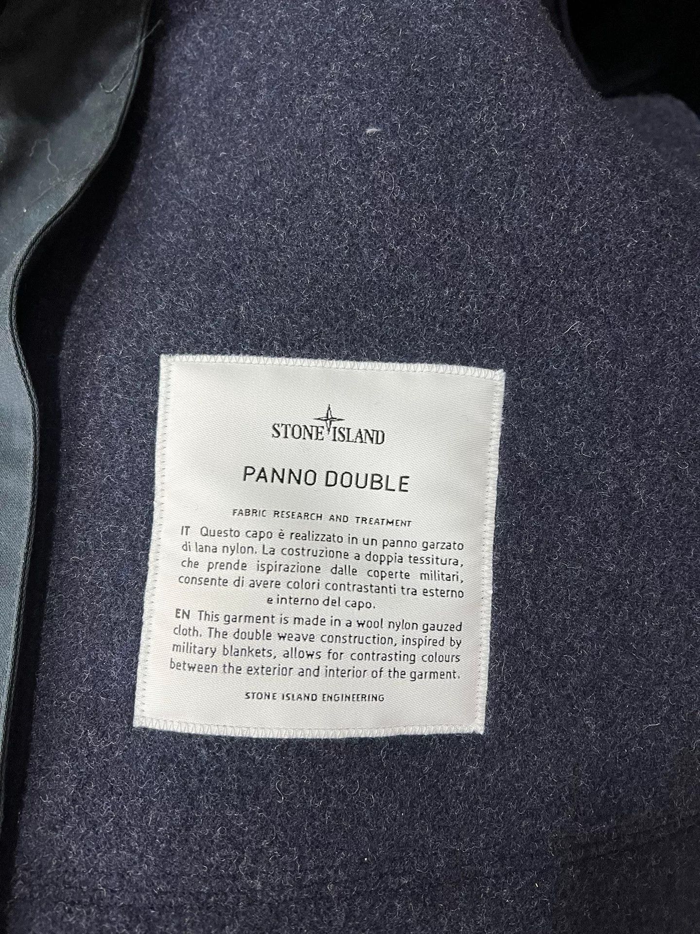 Stone Island wool nylon stand collar jacket Size US XL / EU 56 / 4 - 4 Thumbnail