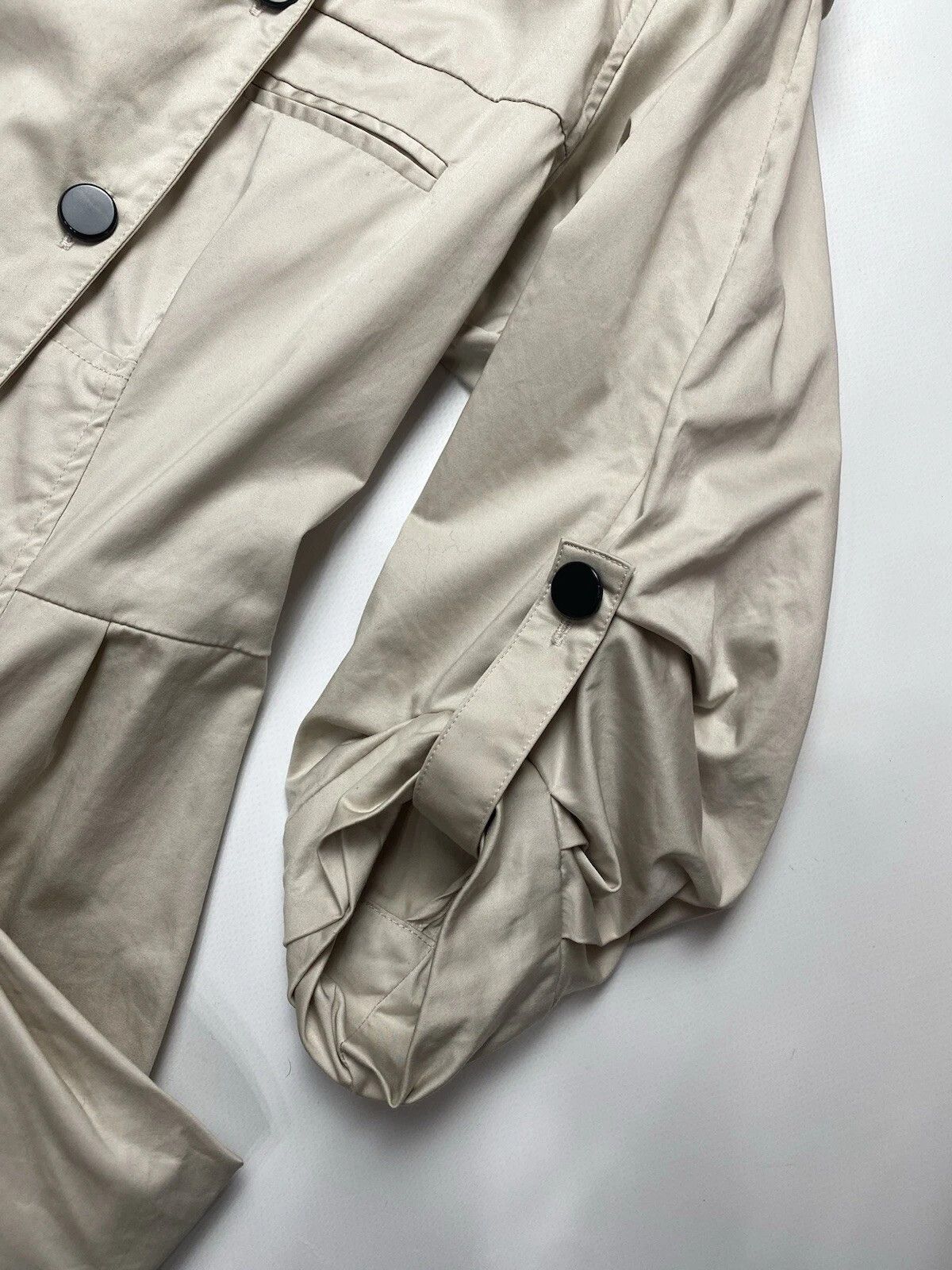 Missoni Missoni Rare Vintage Ivory Trench Coat Asymmetrical Designer Size S / US 4 / IT 40 - 12 Thumbnail