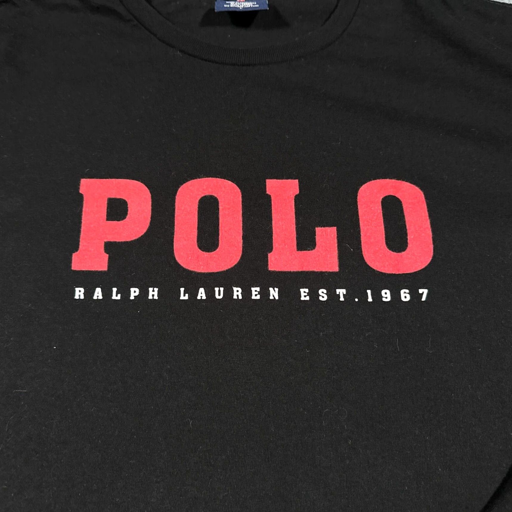 Polo Ralph Lauren VINTAGE Polo Ralph Lauren Shirt Mens Large Crew Neck Long Sleeve 90s Sports Logo Polo Sport Black Size US L / EU 52-54 / 3 - 2 Thumbnail
