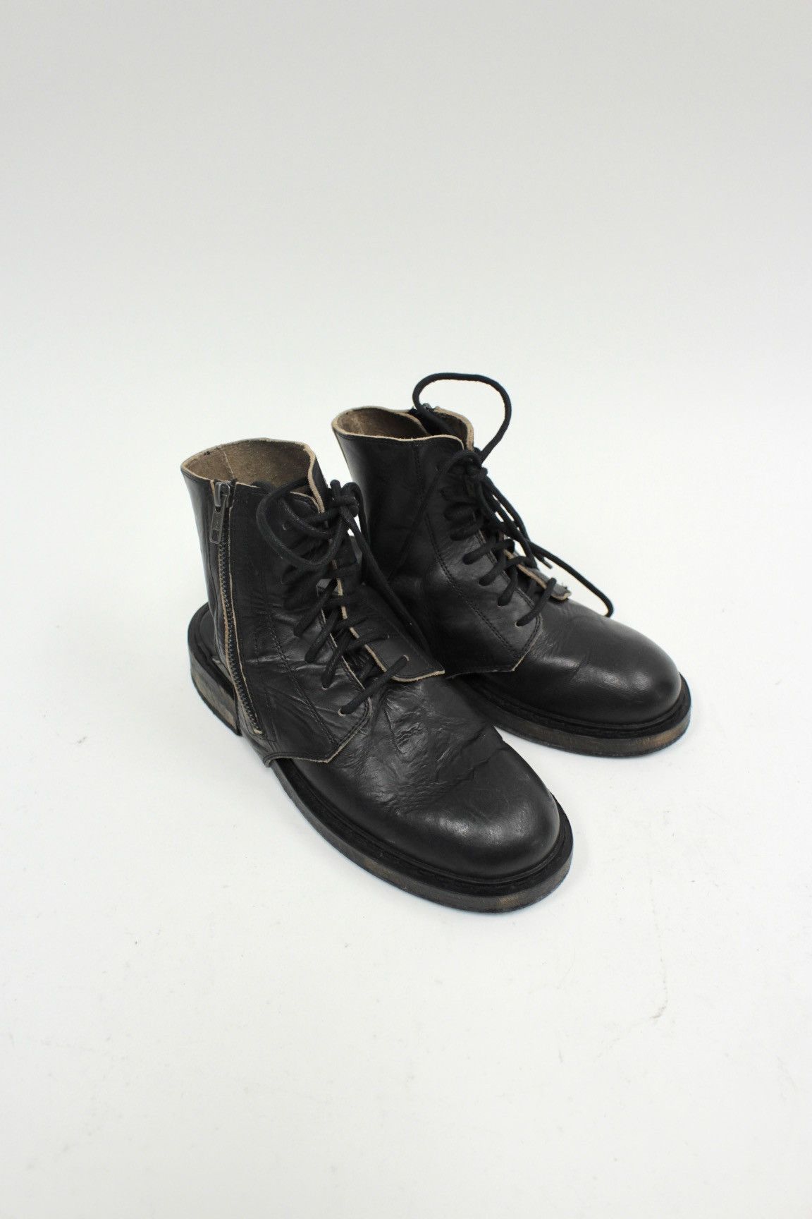 Ann Demeulemeester S/S17 Ann Demeulemeester Glace Nero Washed Convertible Boots Size US 8 / IT 38 - 2 Thumbnail