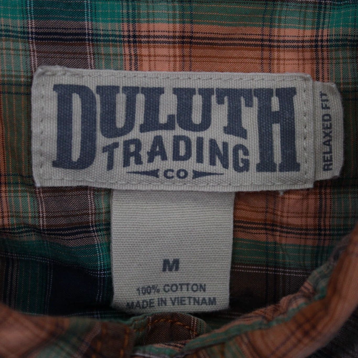 Vintage Duluth Shirt Mens Medium Brown/Green Plaid Cotton Button-Up Long Sleeve Casual Relaxed Fit Size US M / EU 48-50 / 2 - 7 Thumbnail
