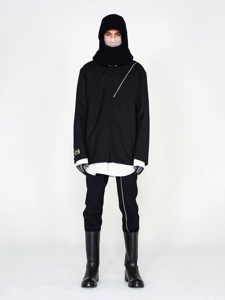 image of Takahiromiyashita The Soloist The Soloist 22Aw Zip Blazer in Black, Men's (Size 44S)