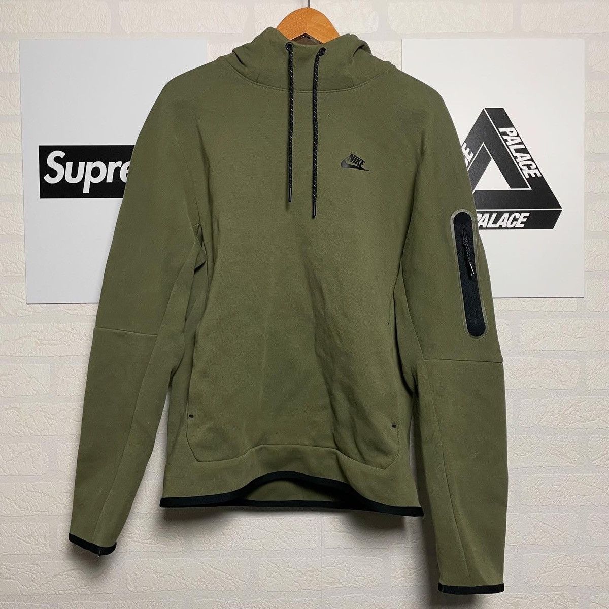 Nike Nike Hoodie Tech Fleece Khaki Size US S / EU 44-46 / 1 - 1 Thumbnail
