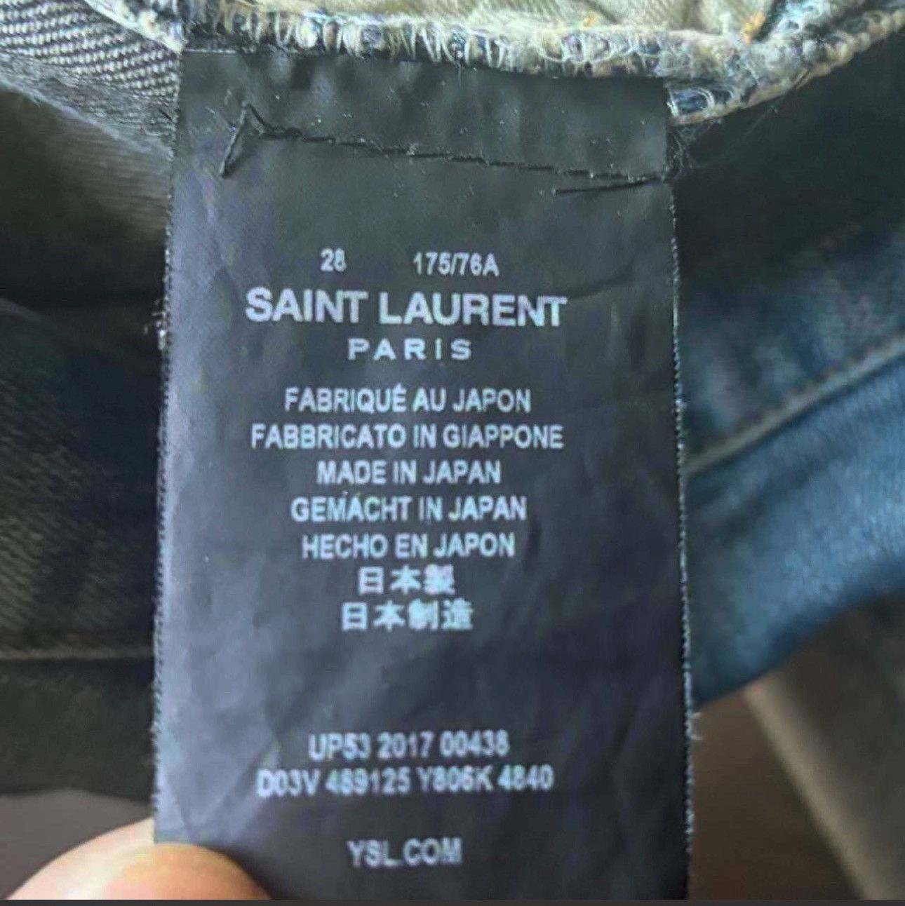 Saint Laurent Paris Saint Laurent D02 Knee Slit Denim Size US 28 / EU 44 - 3 Thumbnail
