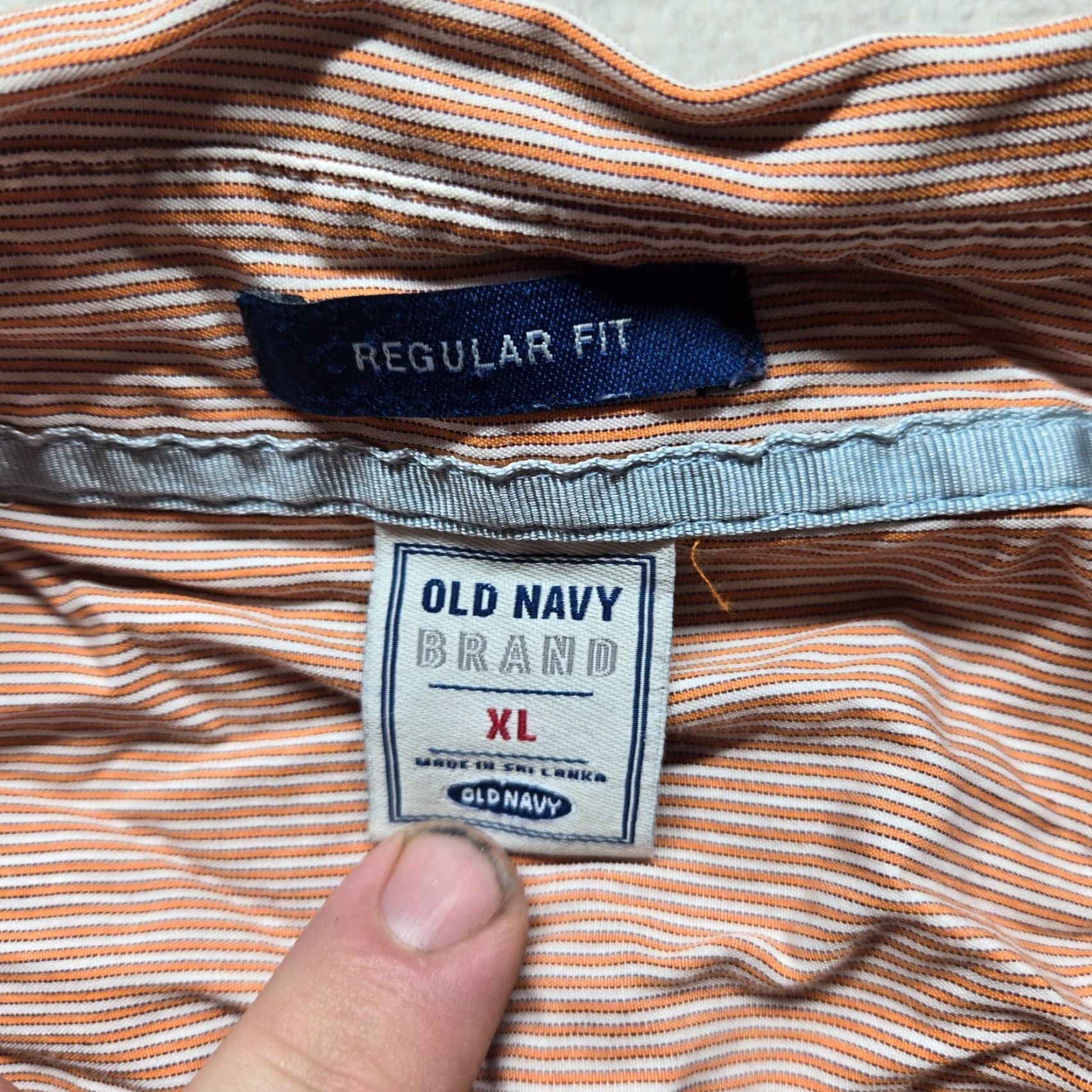 Old Navy Old Navy Shirt Orange Striped Button-Up Long Sleeve Adult Men XL Slim Size Orange Striped Button-Up Shirt Men XL Old Navy Size US XL / EU 56 / 4 - 2 Thumbnail