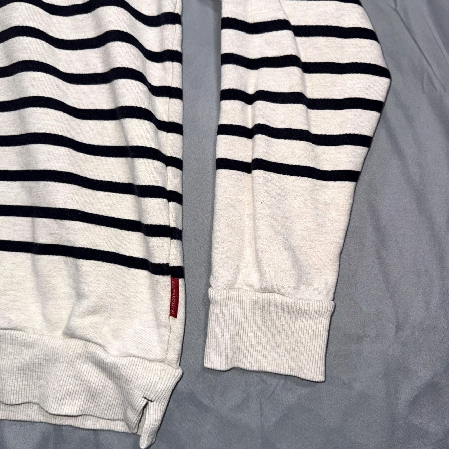 Scotch & Soda Scotch & Soda Sweatshirt Mens Large Gray Striped Cotton Logo Pullover Crewneck Size US L / EU 52-54 / 3 - 6 Thumbnail