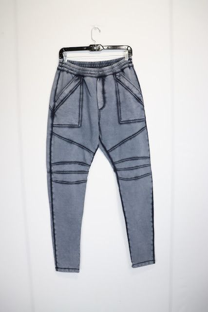 Balmain o1rshd1 Bike Drawstring Jogger / Sweatpants in Blue Size US 30 / EU 46 - 1 Thumbnail