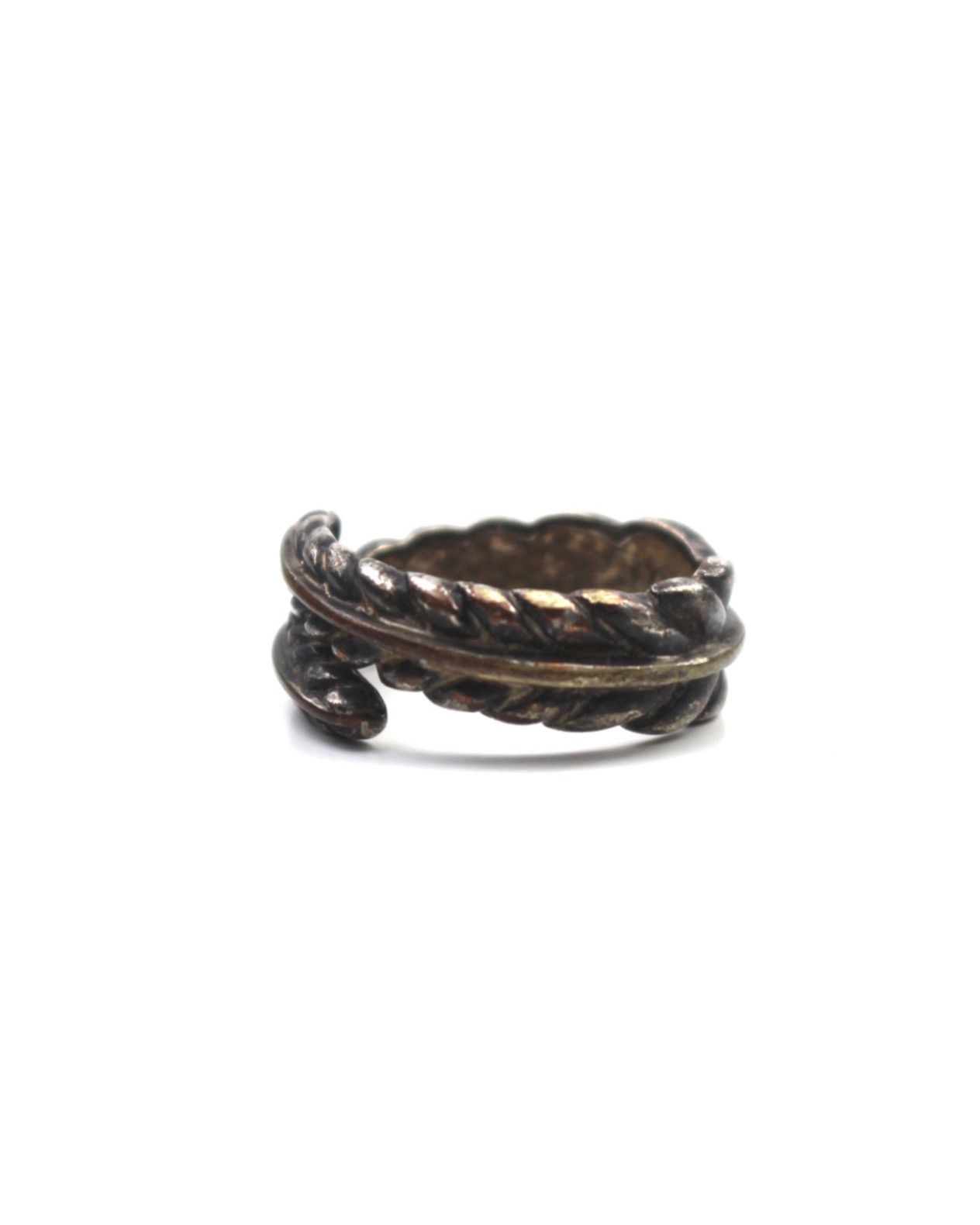 Vintage 2000S JAPANESE MADE TWISTED FEATHER RING Size ONE SIZE - 2 Thumbnail