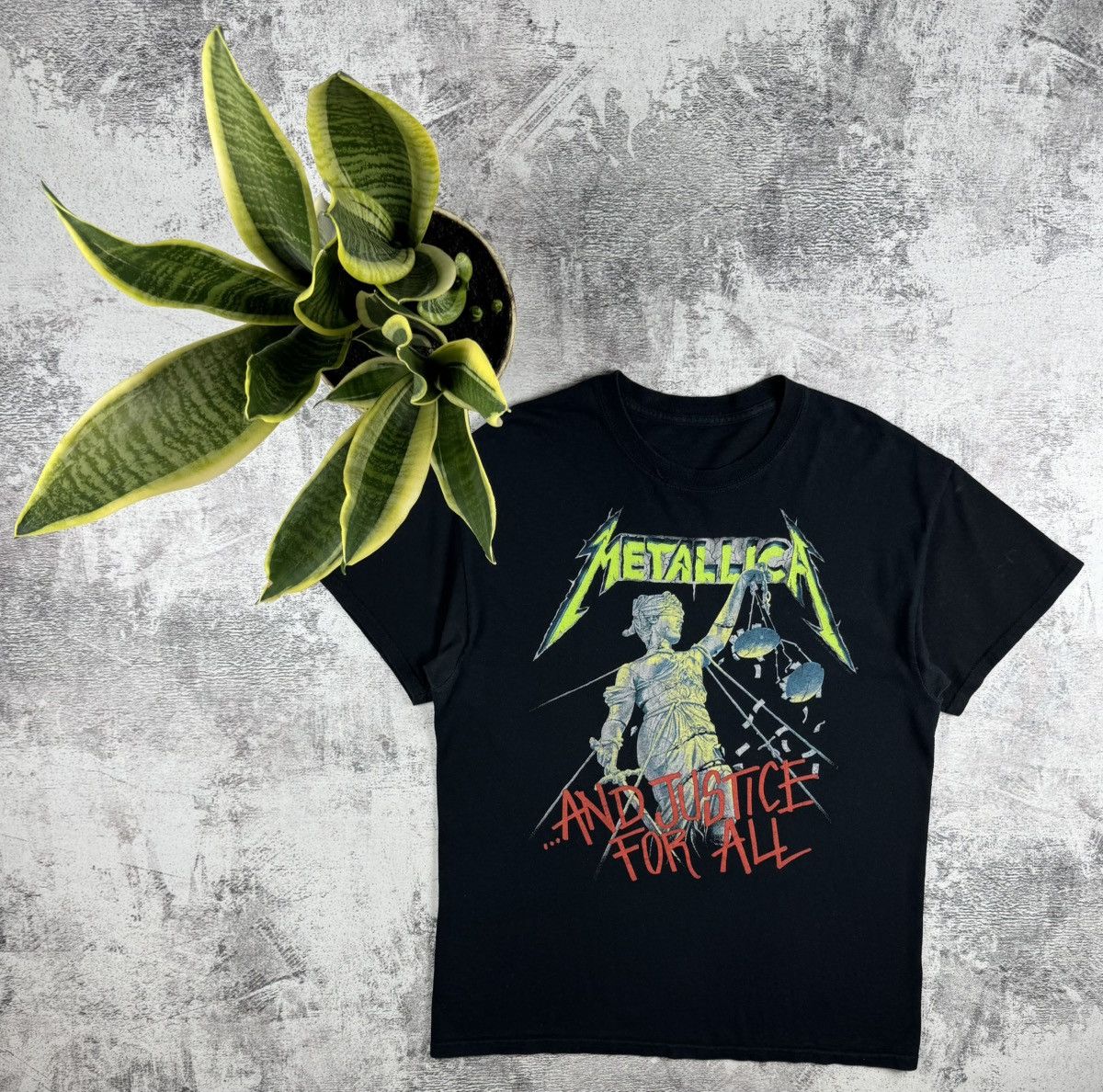 Metallica Metallica 1994 Vintage 90s Justice For All Rock Tour Rap Merch Band Tee T Shirt Size US M / EU 48-50 / 2 - 1 Thumbnail