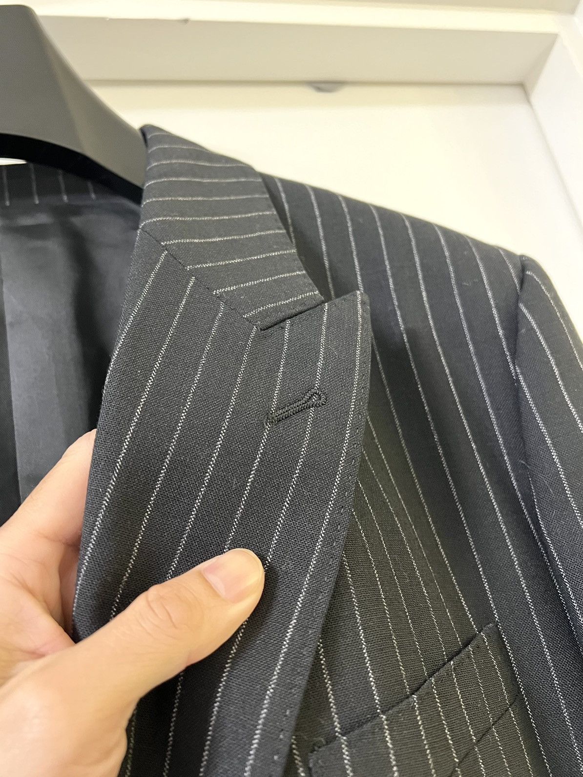 Hedi Slimane × Saint Laurent Paris SS21 Double Breasted Striped Rectangle Jacket sz46 Size 46S - 3 Thumbnail