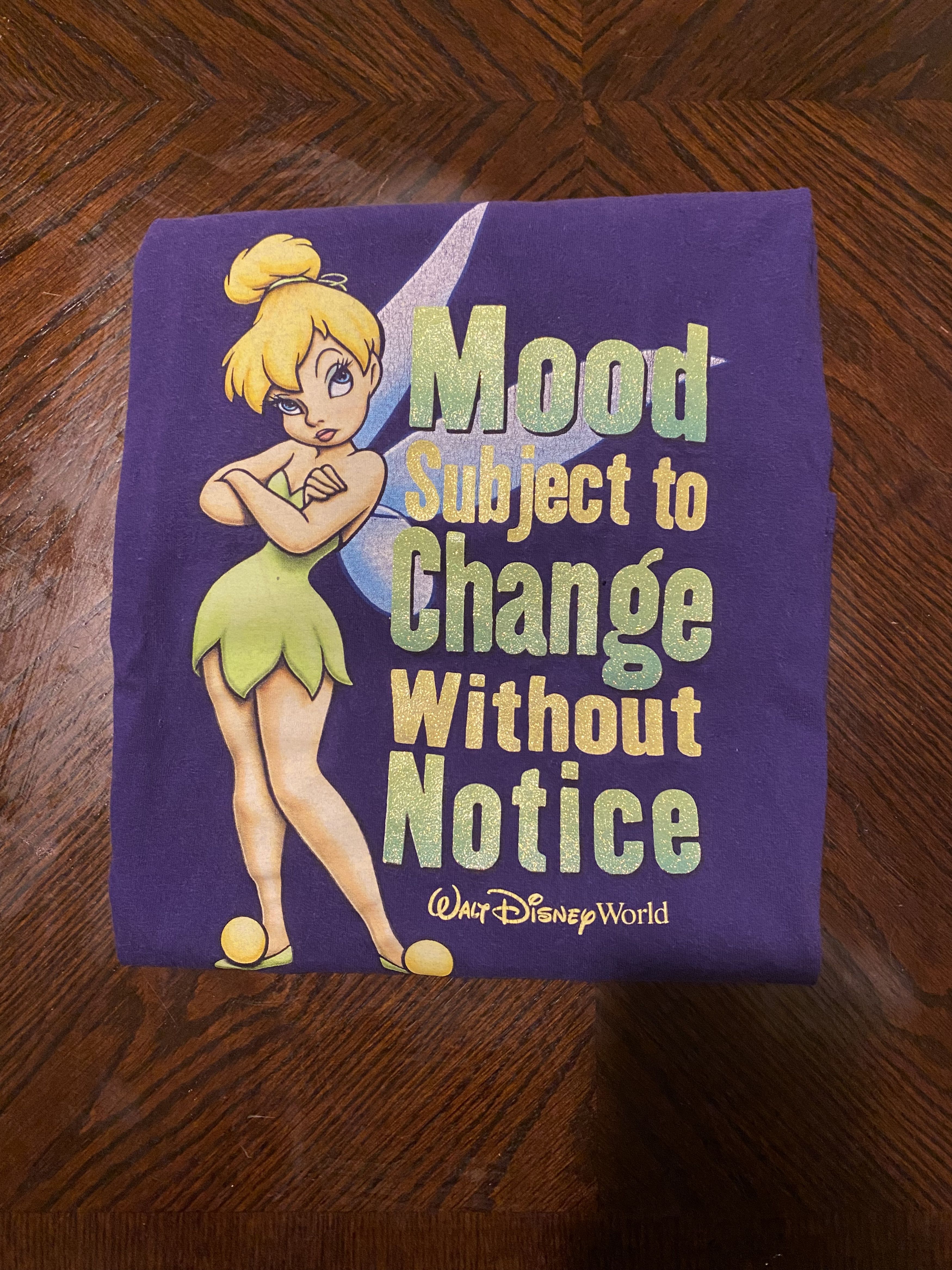 Disney Y2K Walt Disney World Tinkerbell Glitter Print Parody Size US L / EU 52-54 / 3 - 1 Thumbnail
