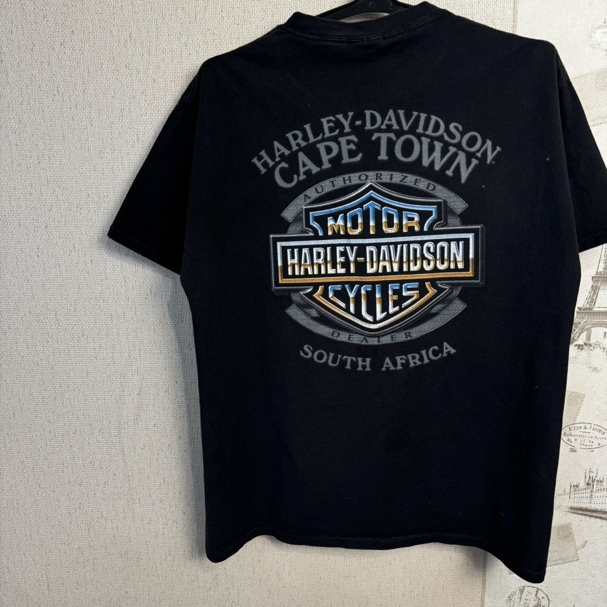 Harley Davidson × Vintage Vintage Harley Davidson T shirt Eagle South Africa L Black Size US L / EU 52-54 / 3 - 14 Thumbnail