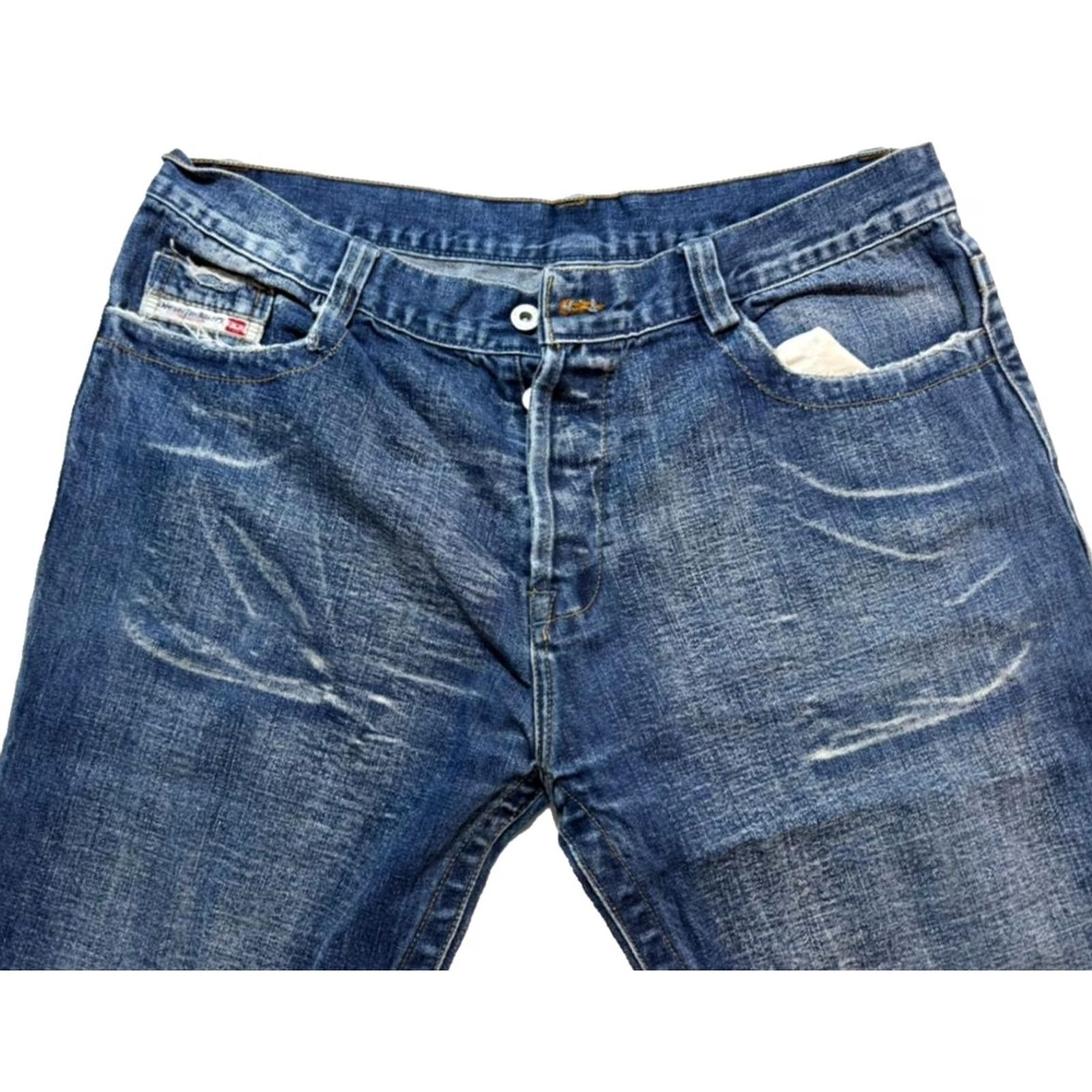 Diesel Diesel Industry Men Blue Denim Jeans Straight Fit Cotton Pants 38 Size US 38 / EU 54 - 4 Thumbnail