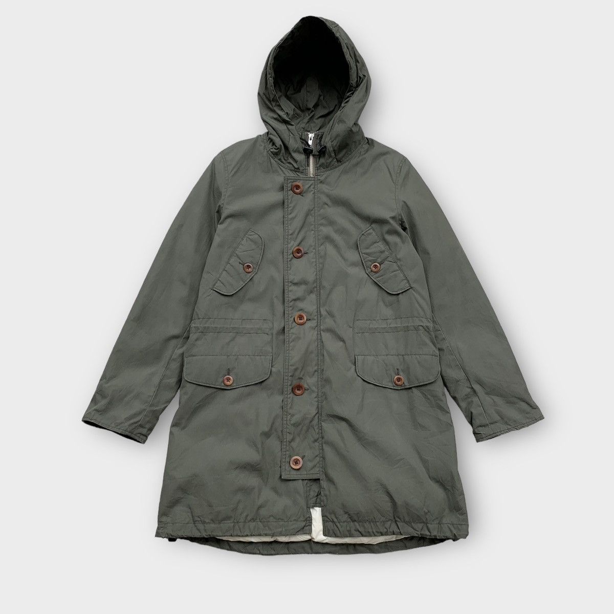 Margaret Howell MARGARET HOWELL M47 QUILTED PARKA HOODIE COAT JACKET Size S / US 4 / IT 40 - 1 Thumbnail