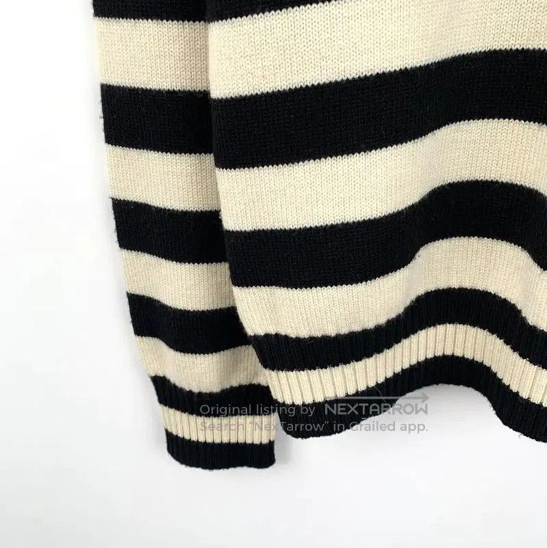 Yves Saint Laurent YSL Striped Wool Knit Sweater for Women . Size L / US 10 / IT 46 - 4 Thumbnail