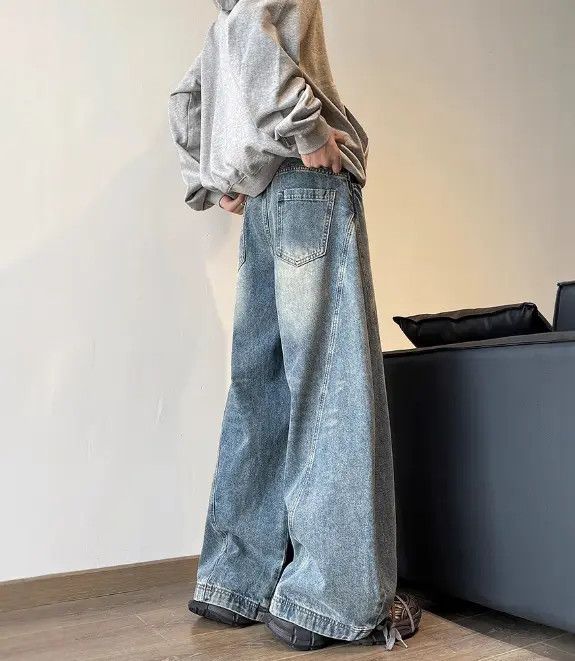 Japanese Brand VIBE American wide-leg straight loose hip-hop scimitar jeans Size US 32 / EU 48 - 3 Thumbnail