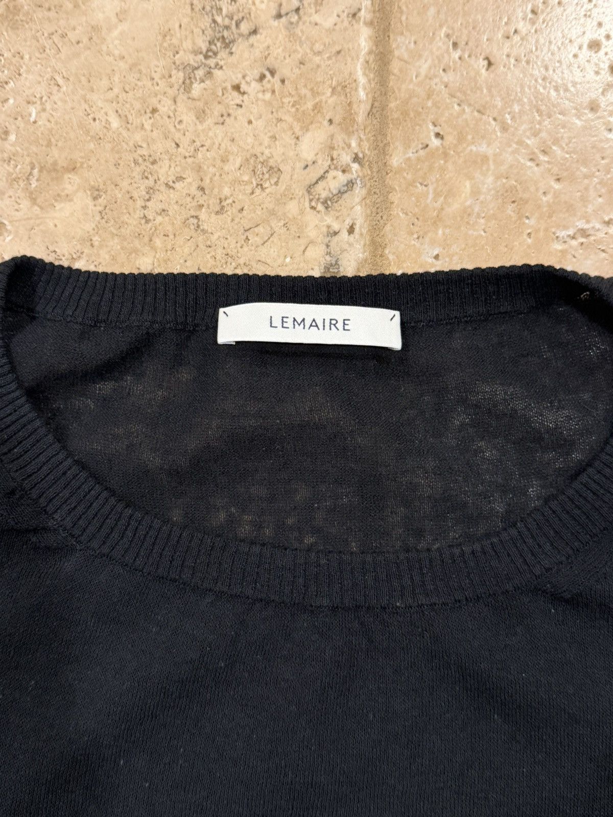 Lemaire Lemaire Boxy Thin Black Round Neck Pullover Sweater Size US XL / EU 56 / 4 - 7 Thumbnail
