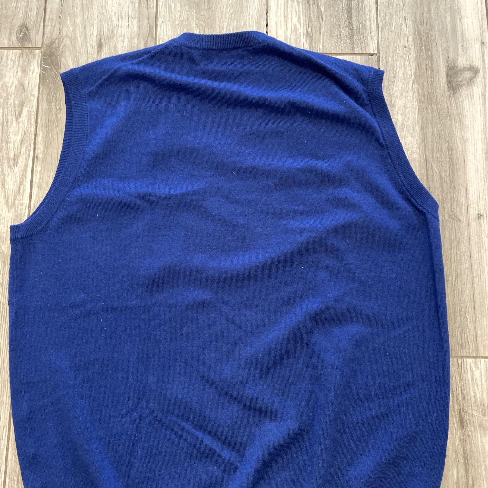 Peter Millar Peter Millar Sweater Vest Royal Blue V-Neck 100% Merino Wool Size M Golf Men Size US M / EU 48-50 / 2 - 7 Thumbnail