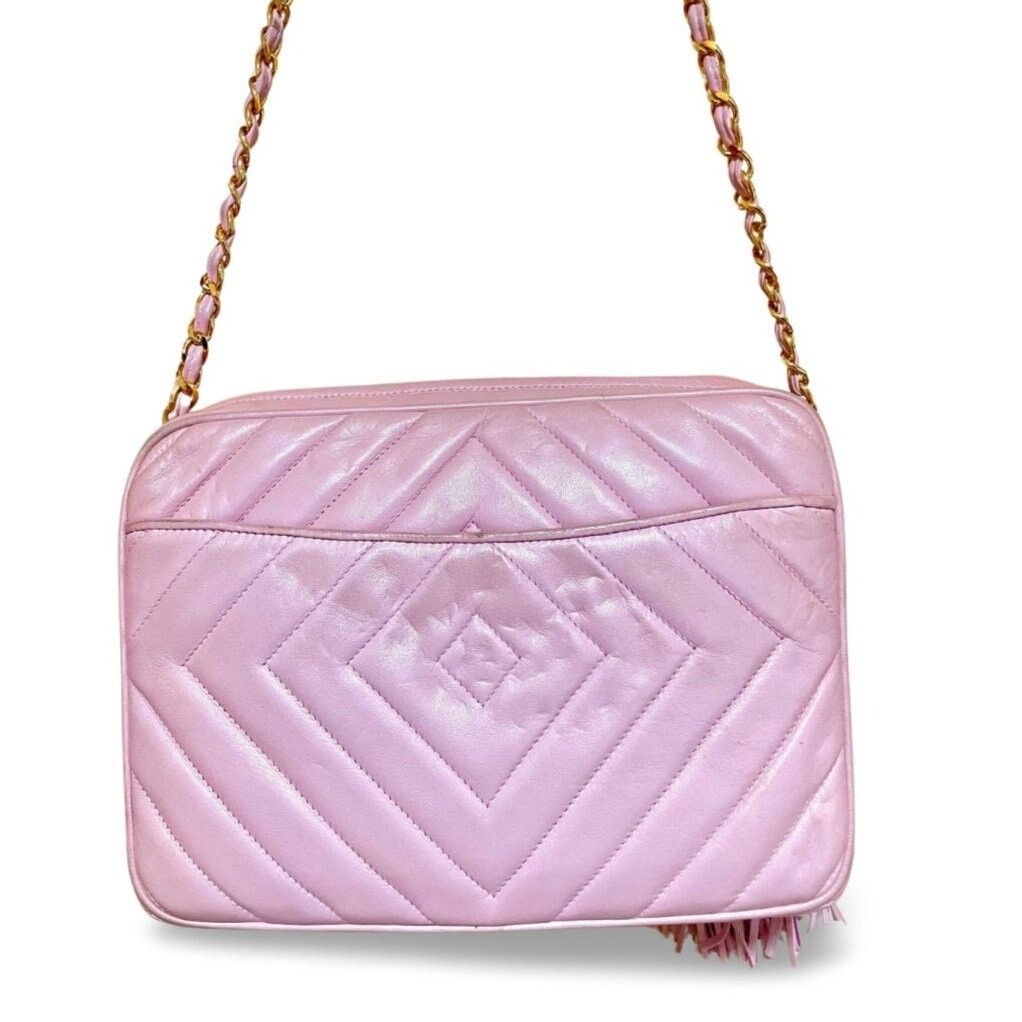 Chanel Vintage CHANEL milky pink shoulder bag, camera bag with CC Size ONE SIZE - 2 Thumbnail