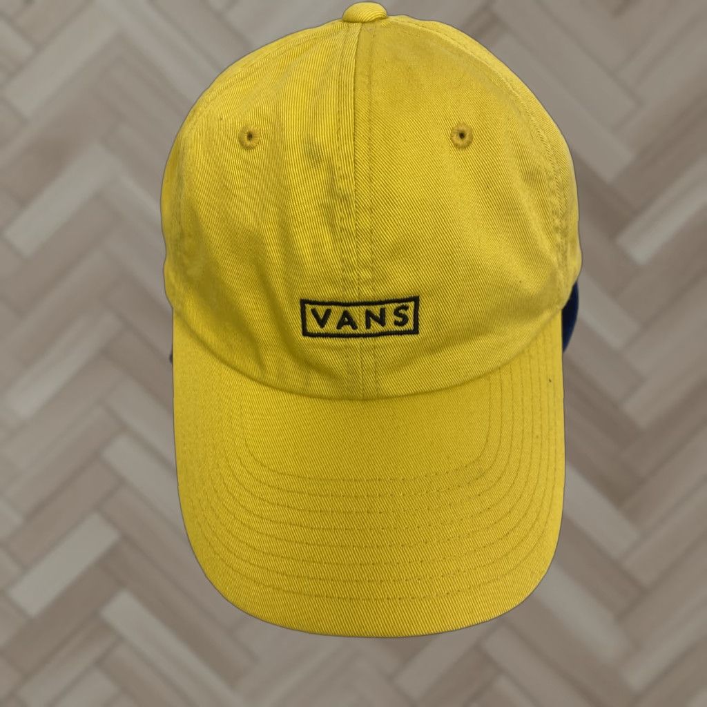 Vans VANS Hat Baseball Cap Strapback Yellow Adjustable Embroidered Spell Out Mens One Size Yellow Modern Cotton UV Protection Adjustable Strapback Vol. 354 Size ONE SIZE - 1 Thumbnail