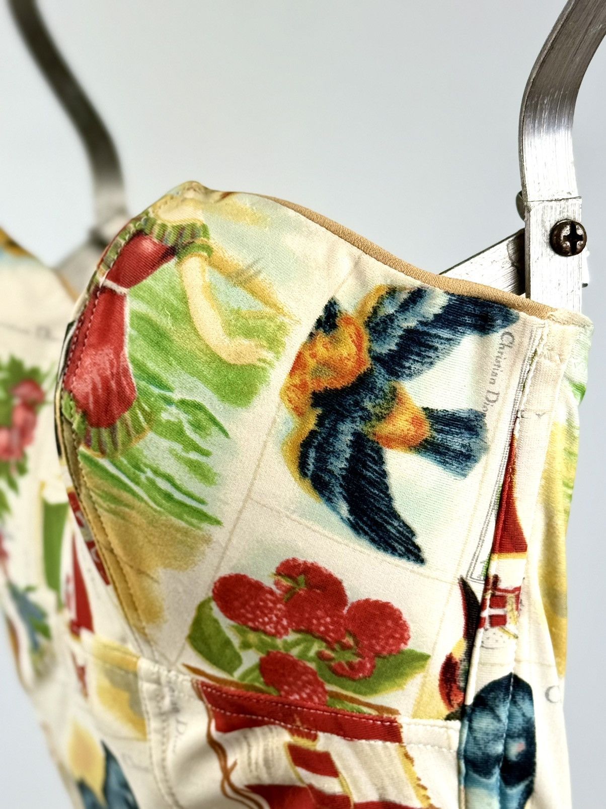 Dior Dior - John Galliano - SS/02 - Stamp Print - Bustier Corset Size XS / US 0-2 / IT 36-38 - 12 Thumbnail