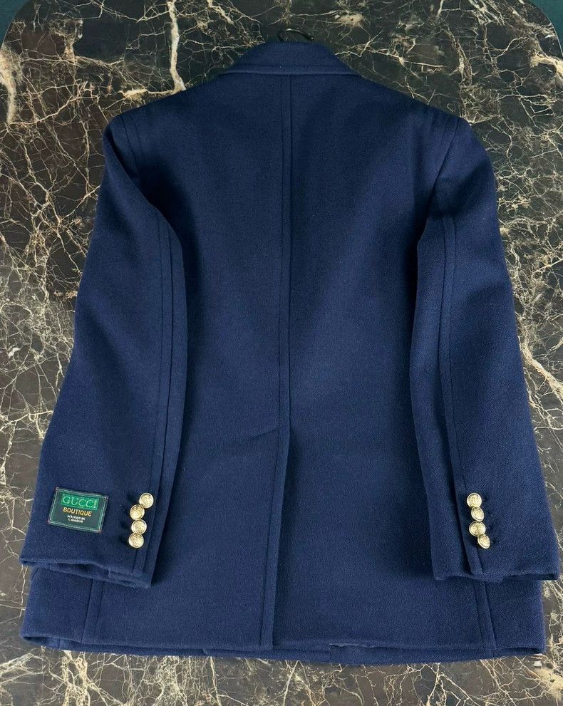 Gucci Gucci Navy blue suit jacket wool coat 2502-Nextarrow Size US M / EU 48-50 / 2 - 4 Thumbnail