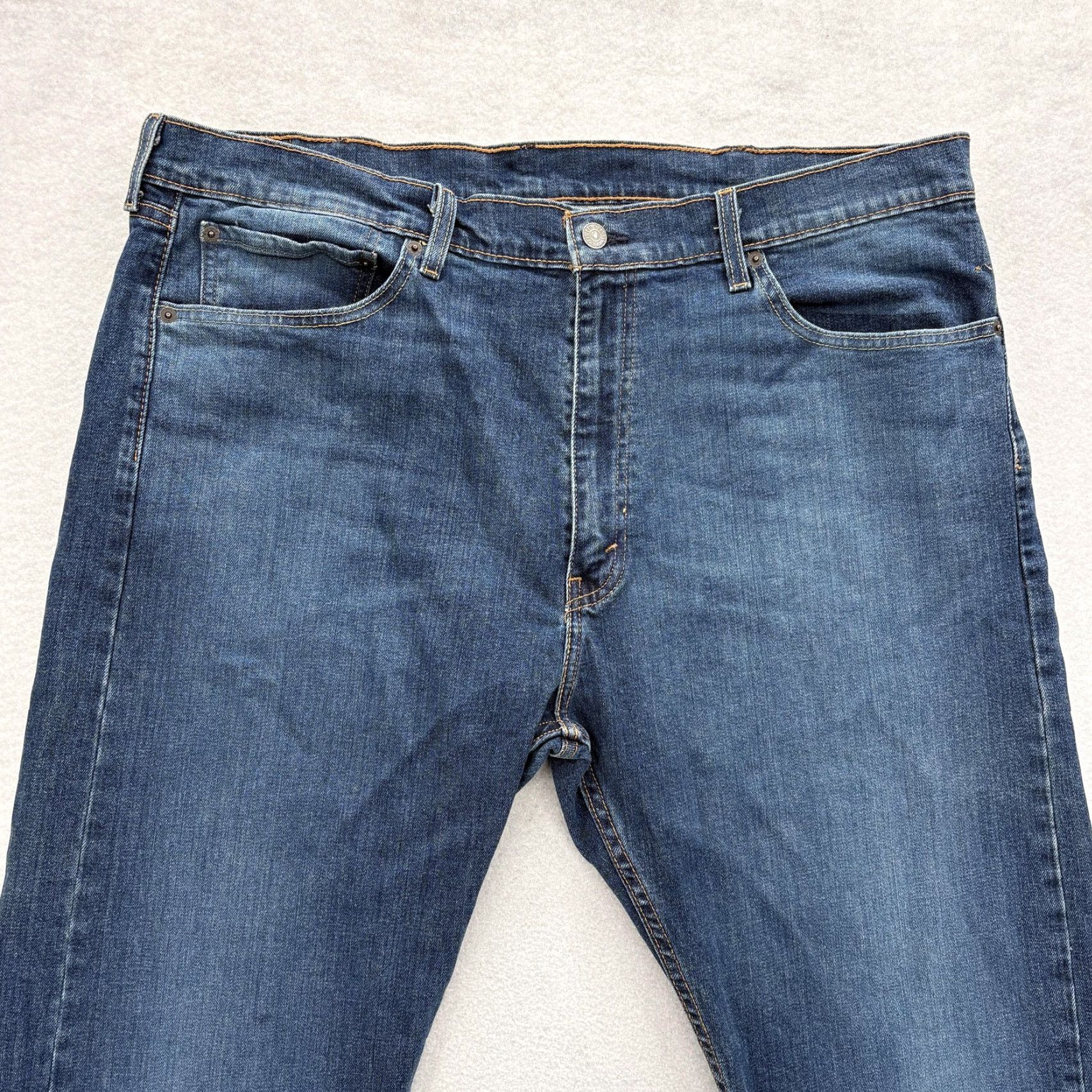 Levi's Levis 505 Jeans Mens 40x30 Blue Medium Wash Regular Straight Stretch Denim Pants Size US 40 / EU 56 - 2 Thumbnail